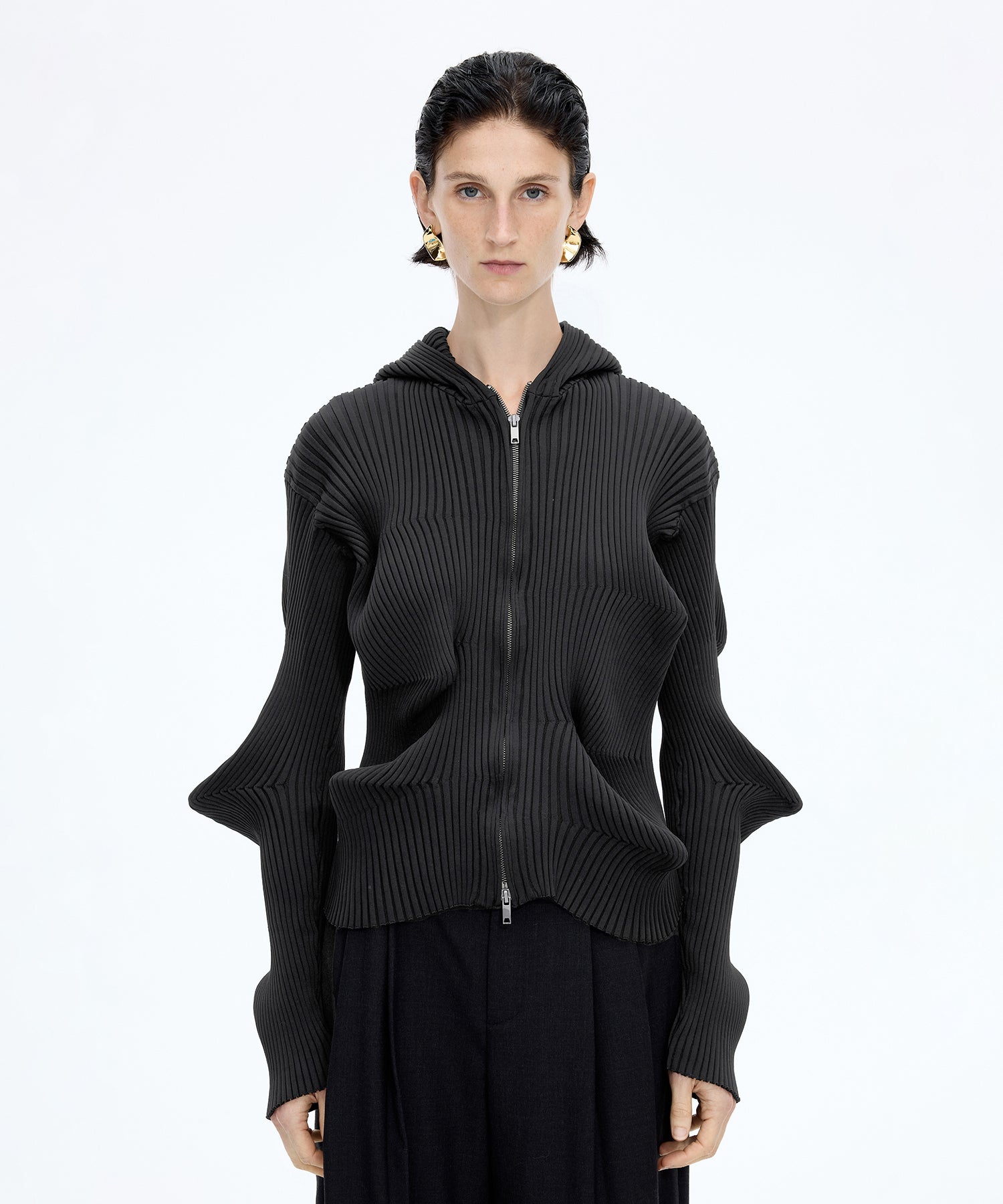 Signature Sculpted Zip-up Cardigan