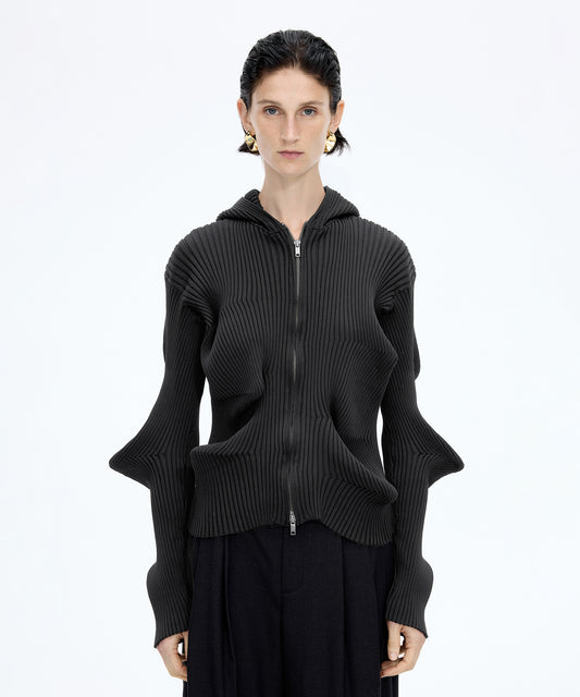 Signature Sculpted Zip-up Cardigan