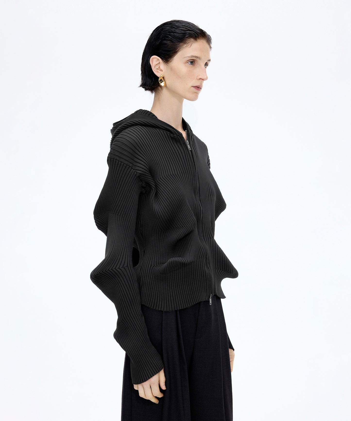 Signature Sculpted Zip-up Cardigan