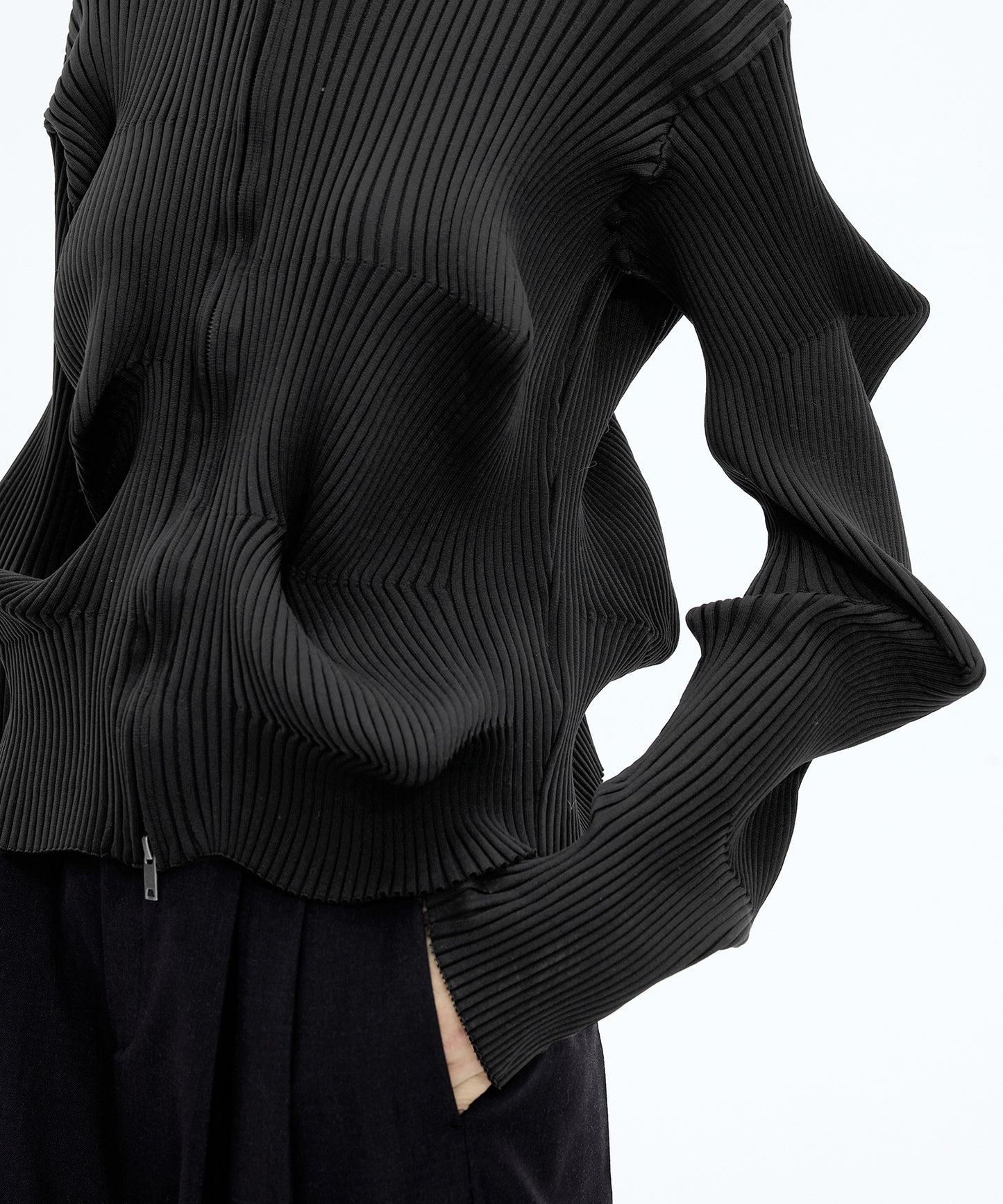 Signature Sculpted Zip-up Cardigan