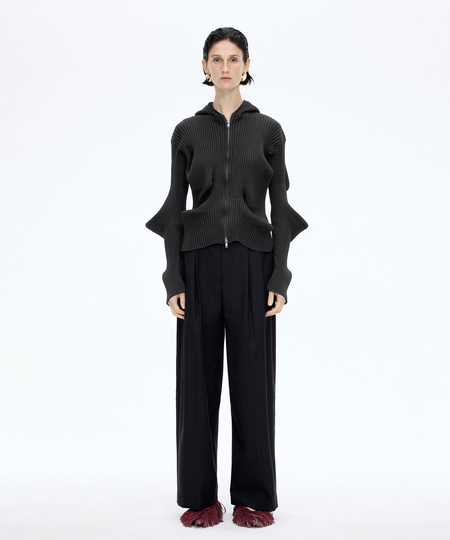 Signature Sculpted Zip-up Cardigan