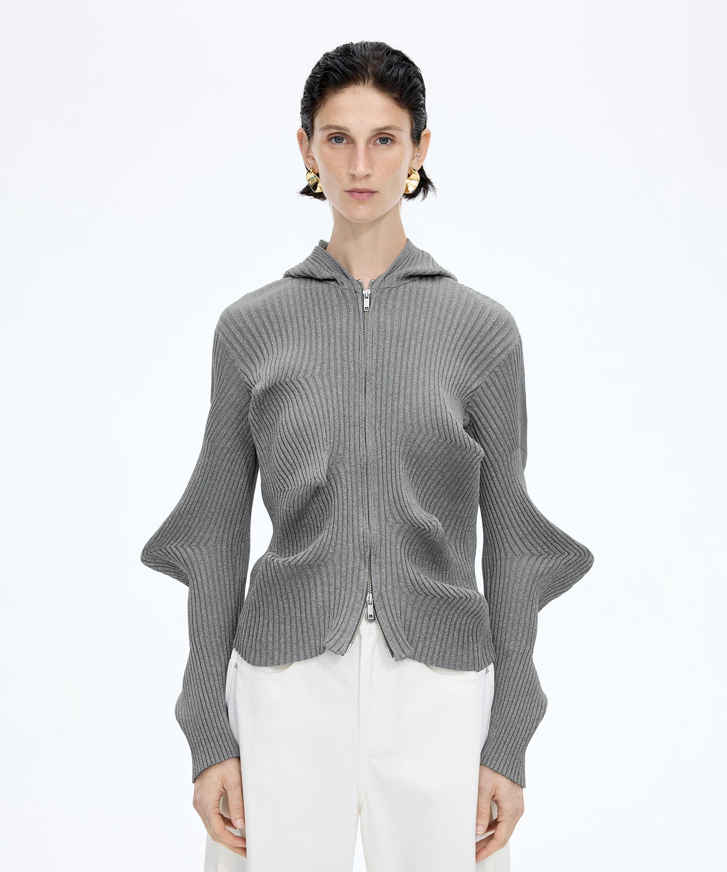 Signature Sculpted Zip-up Cardigan