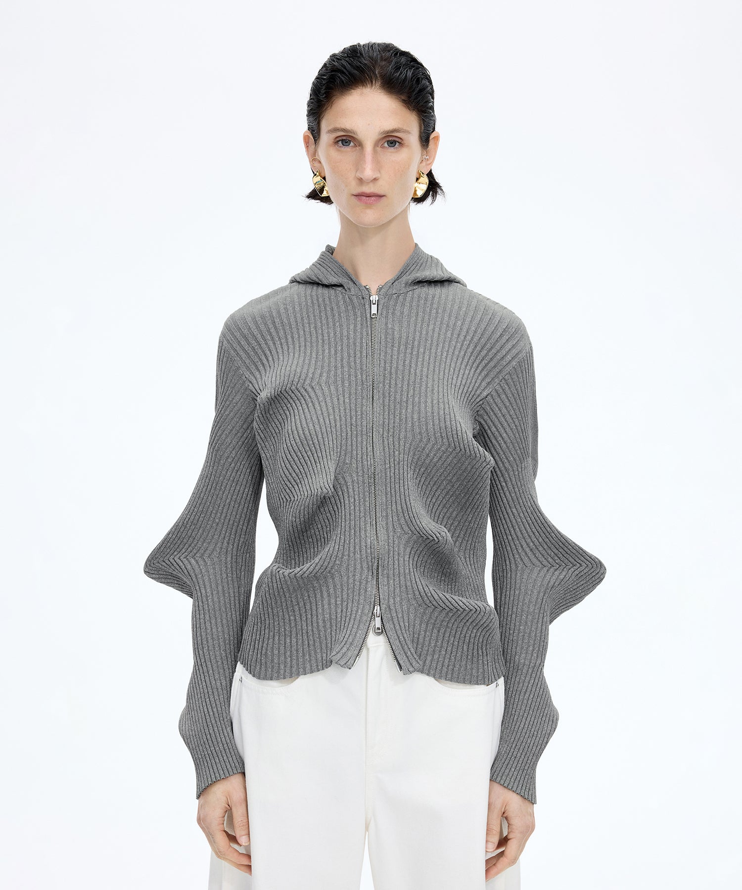 Signature Sculpted Zip-up Cardigan