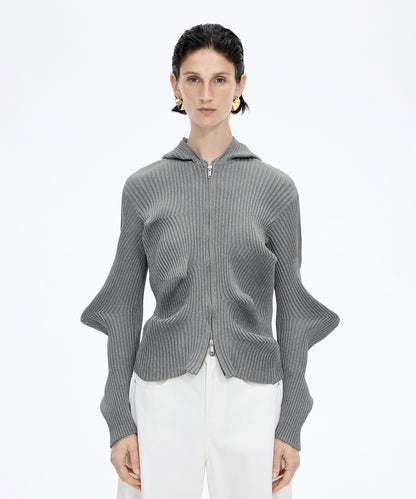 Signature Sculpted Zip-up Cardigan