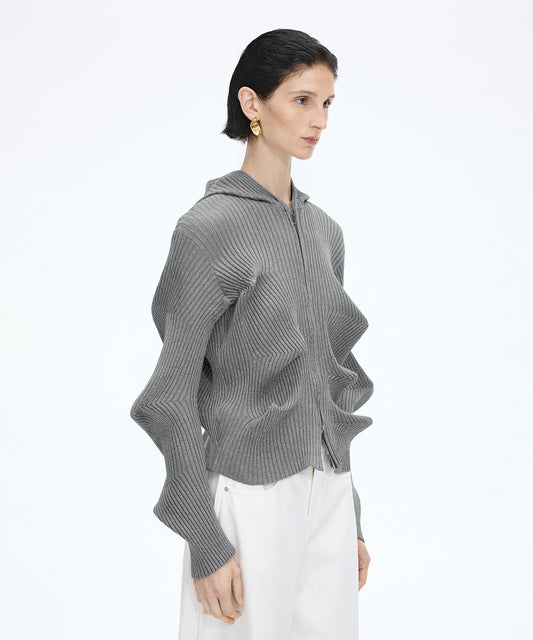 Signature Sculpted Zip-up Cardigan