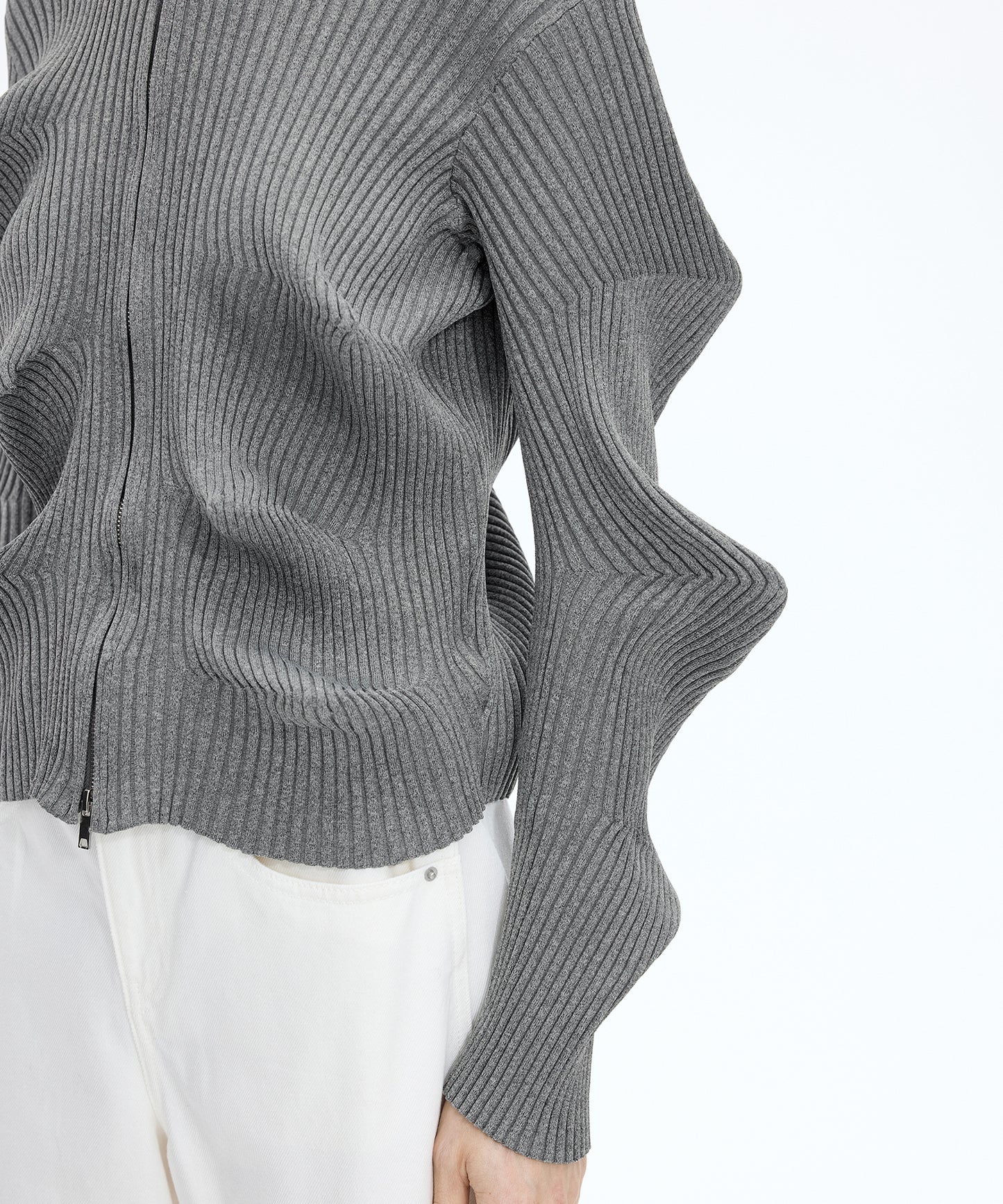 Signature Sculpted Zip-up Cardigan