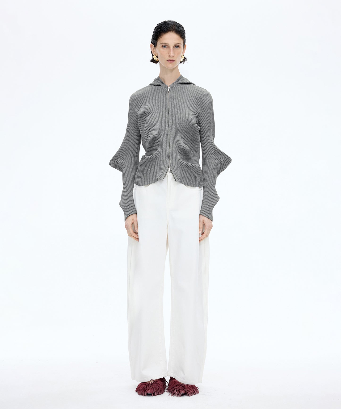 Signature Sculpted Zip-up Cardigan