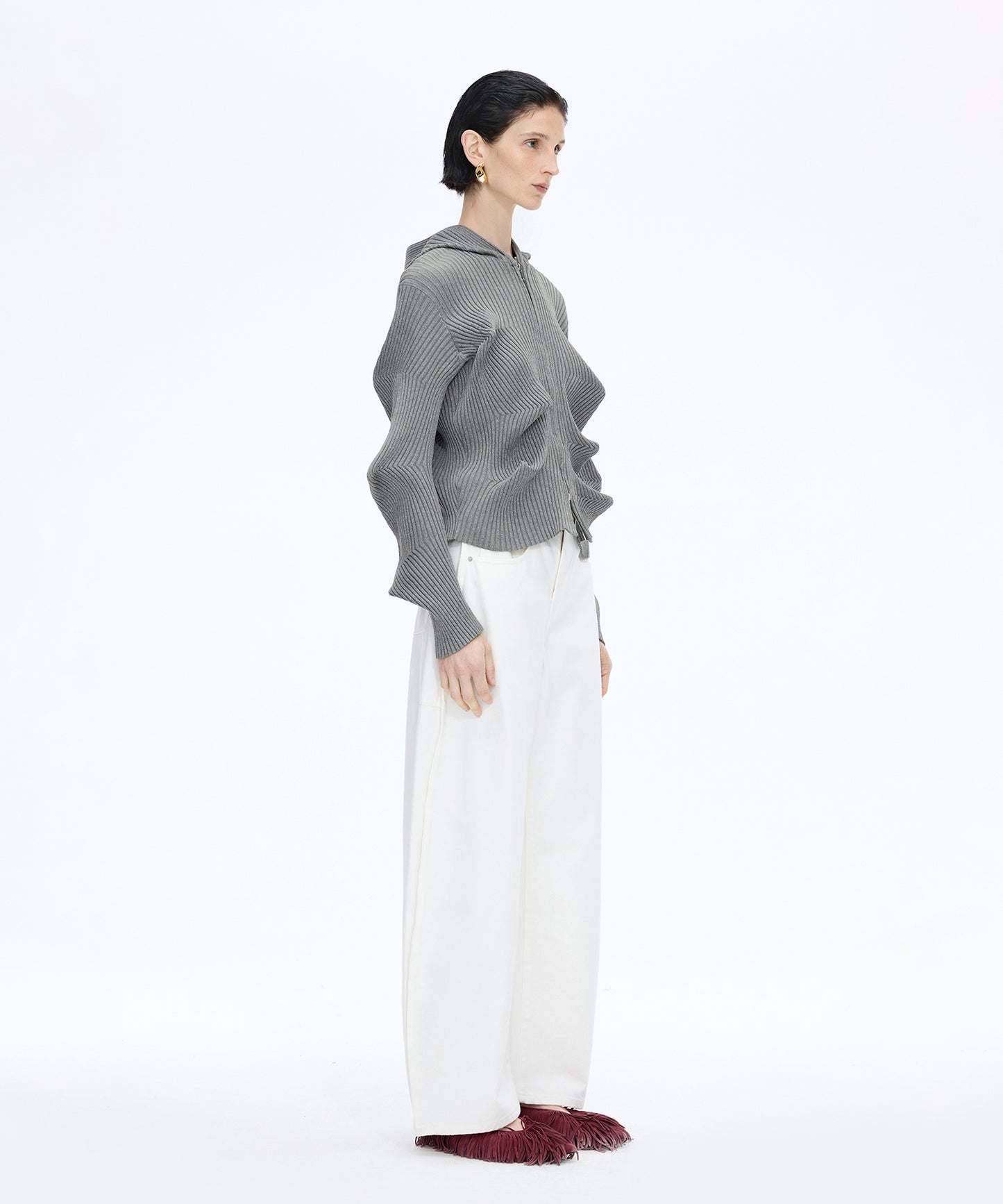 Signature Sculpted Zip-up Cardigan