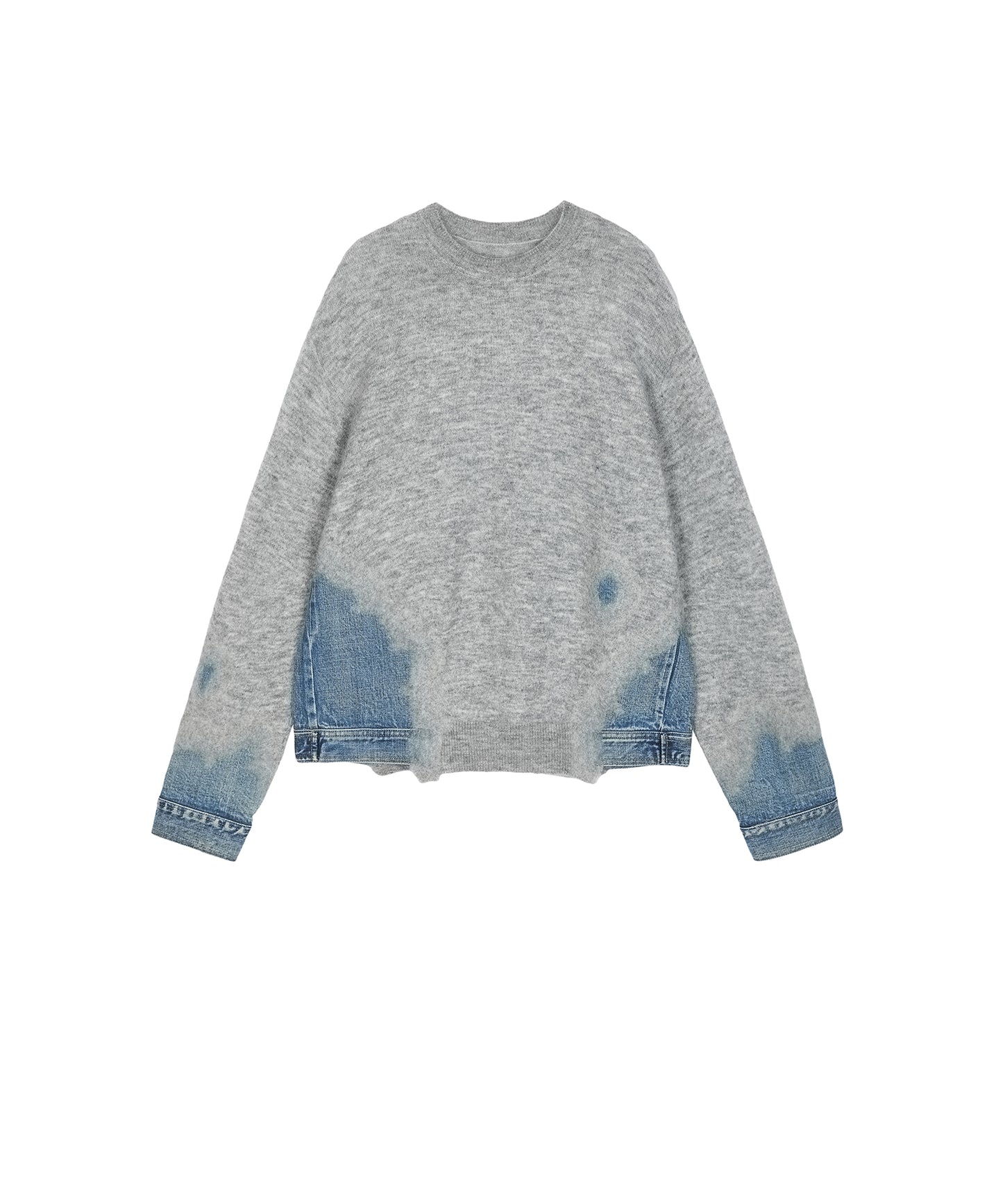 Denim × Knit Contrast Sweater