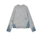 Denim × Knit Contrast Sweater