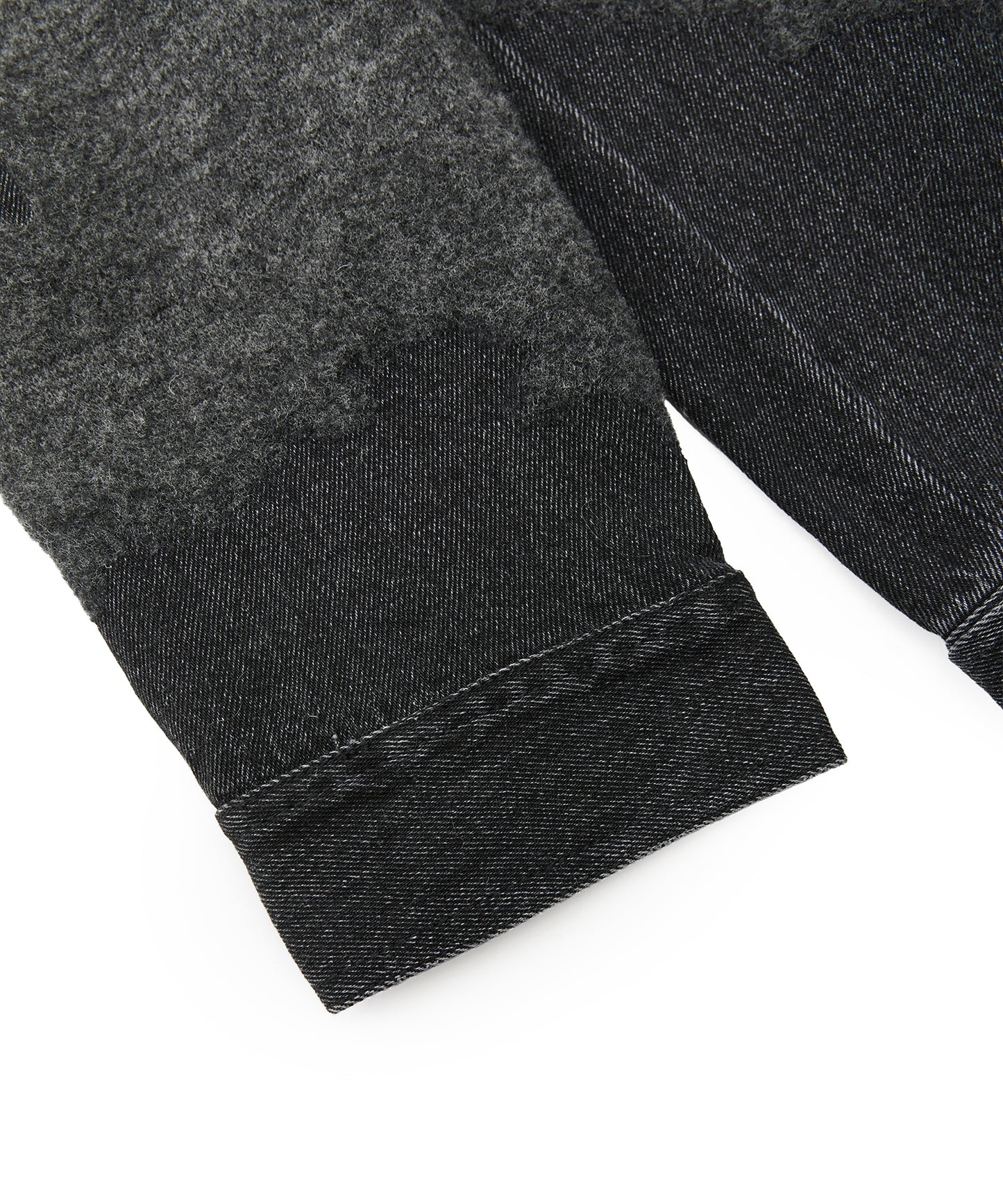 Denim × Knit Contrast Sweater