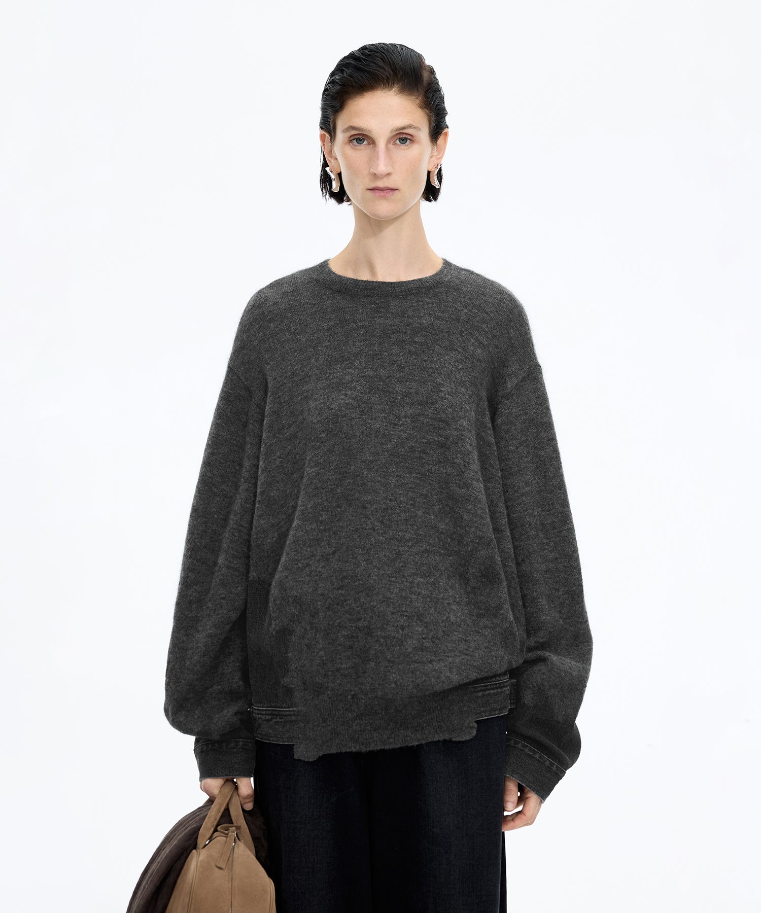 JNBY Denim × Knit Contrast Sweater Denim × Knit Contrast Sweater – JNBY ONLINE STORE