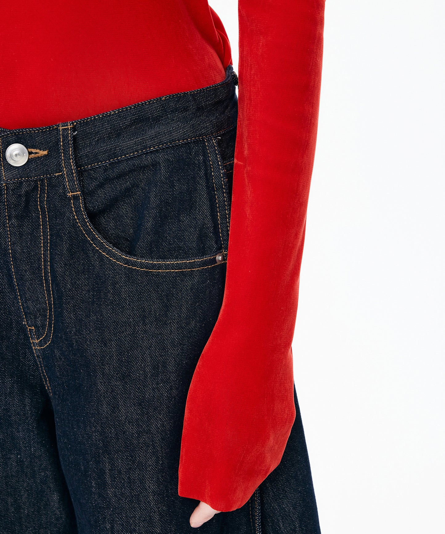 Velour Turtleneck Top