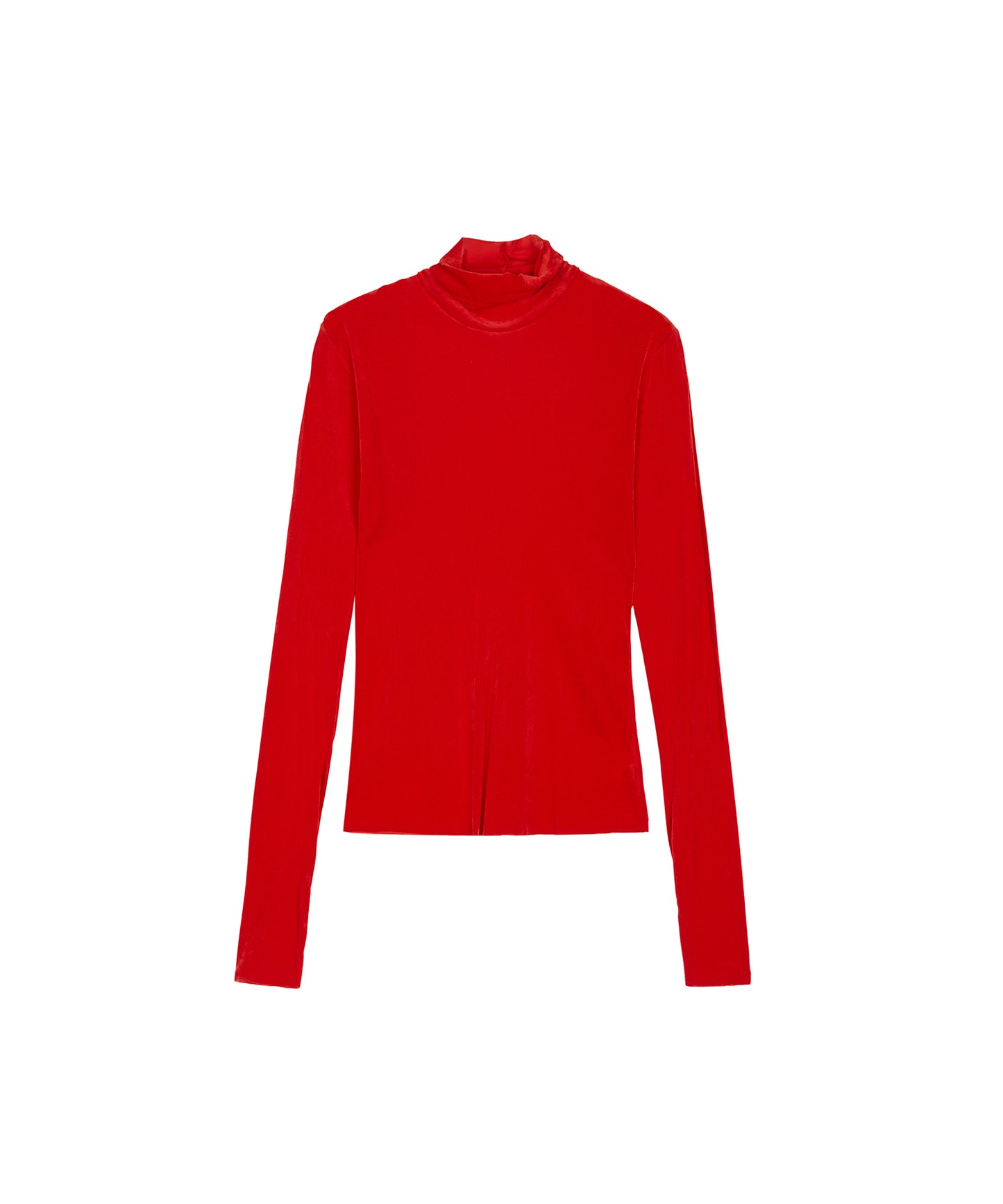 Velour Turtleneck Top