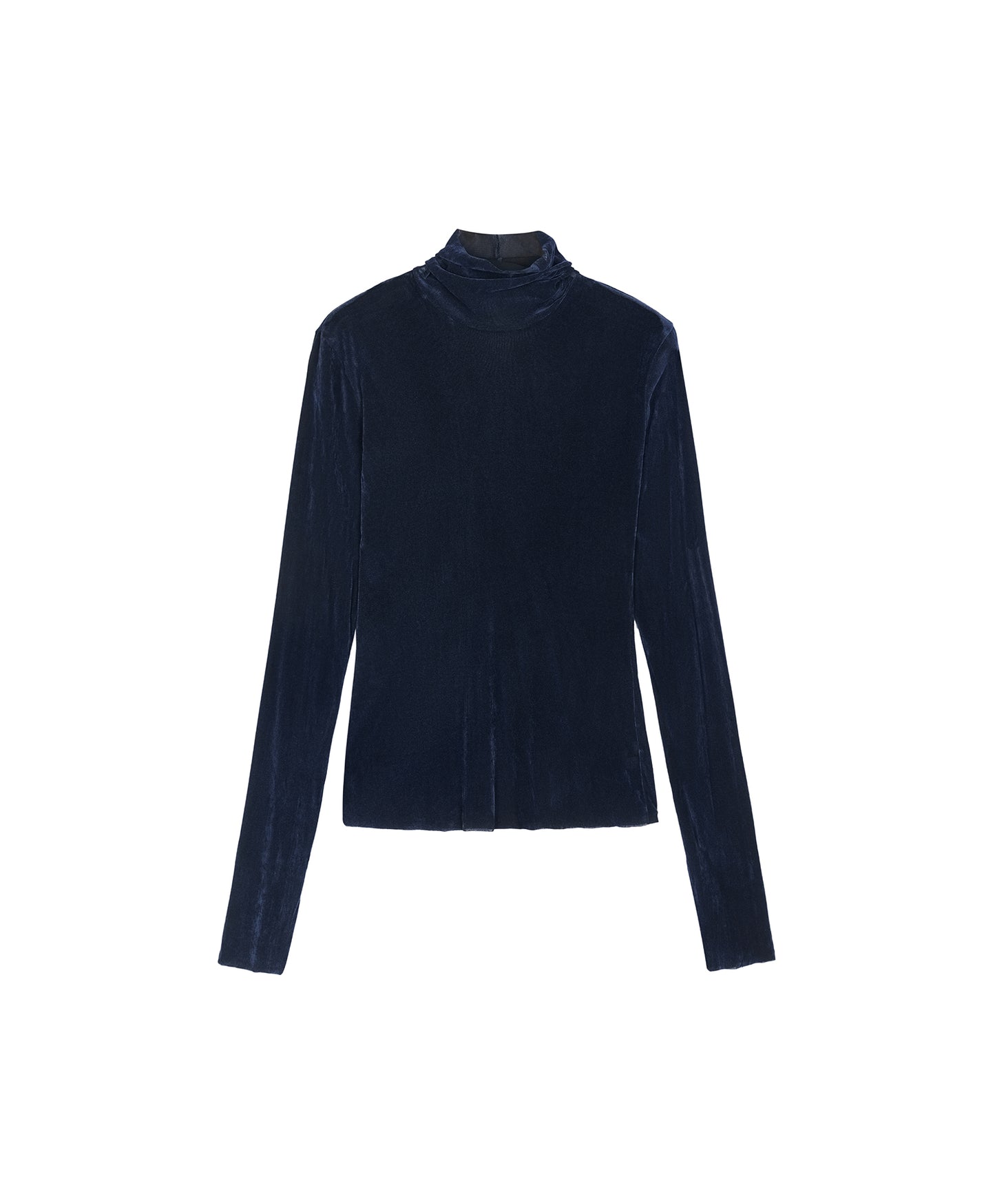 Velour Turtleneck Top