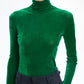 Velour Turtleneck Top