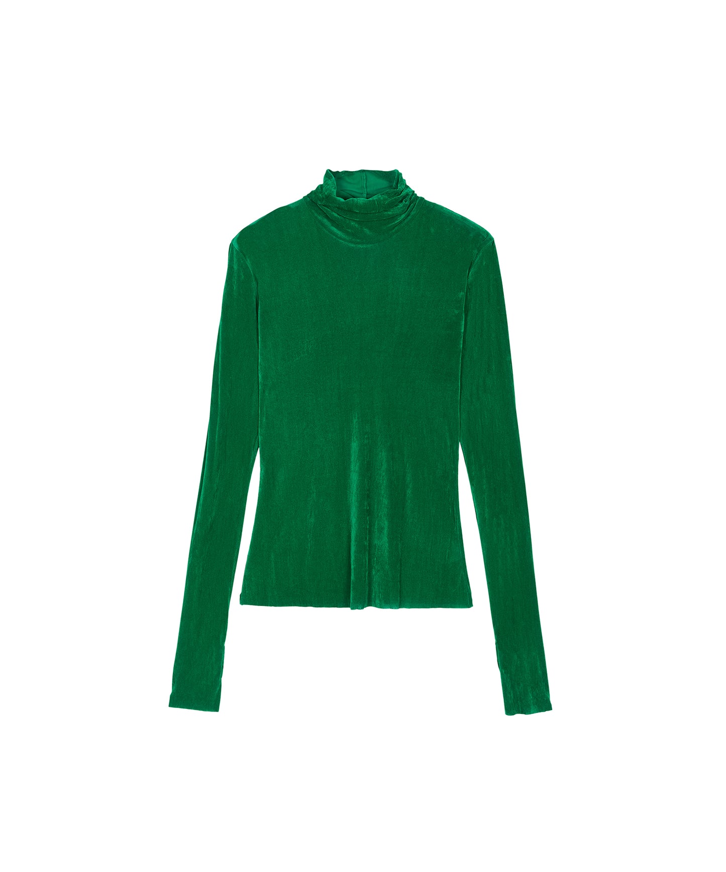 Velour Turtleneck Top