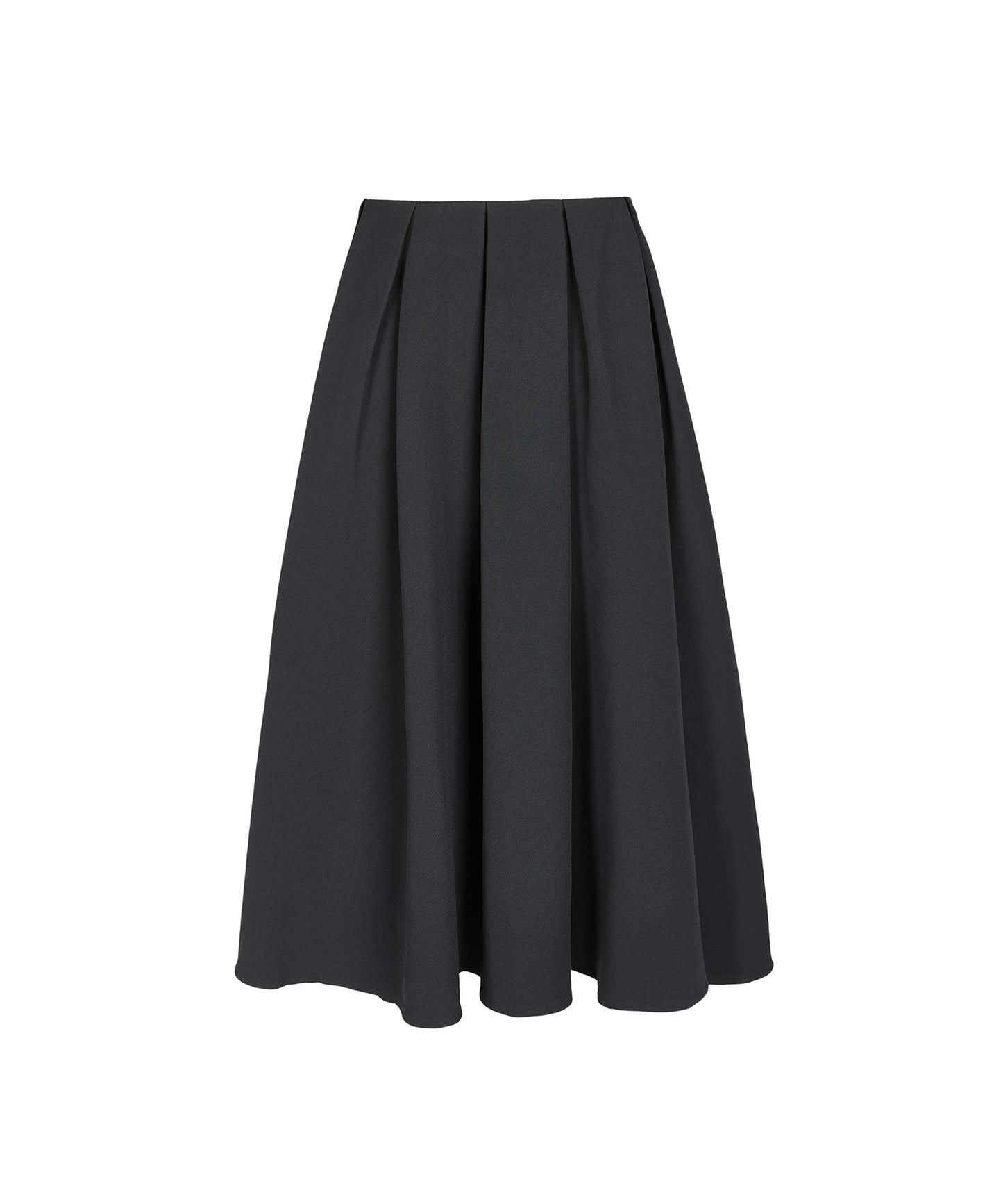 Box Pleated Flare Skirt