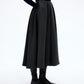 Box Pleated Flare Skirt