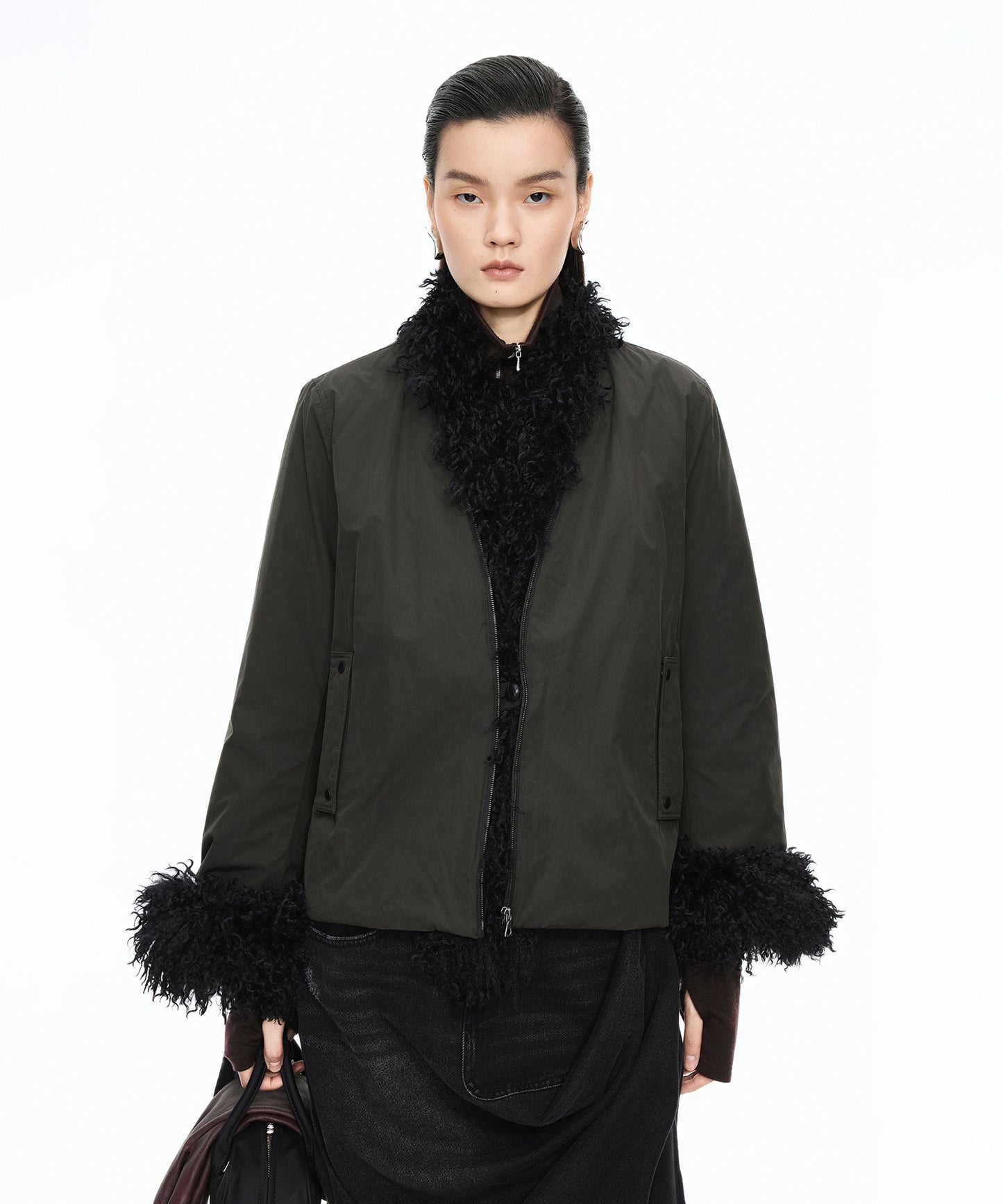 Fur-trimmed Down Jacket