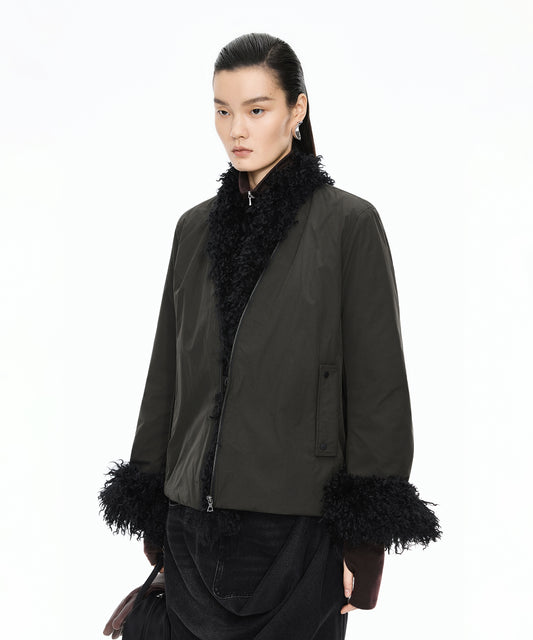 Fur-trimmed Down Jacket