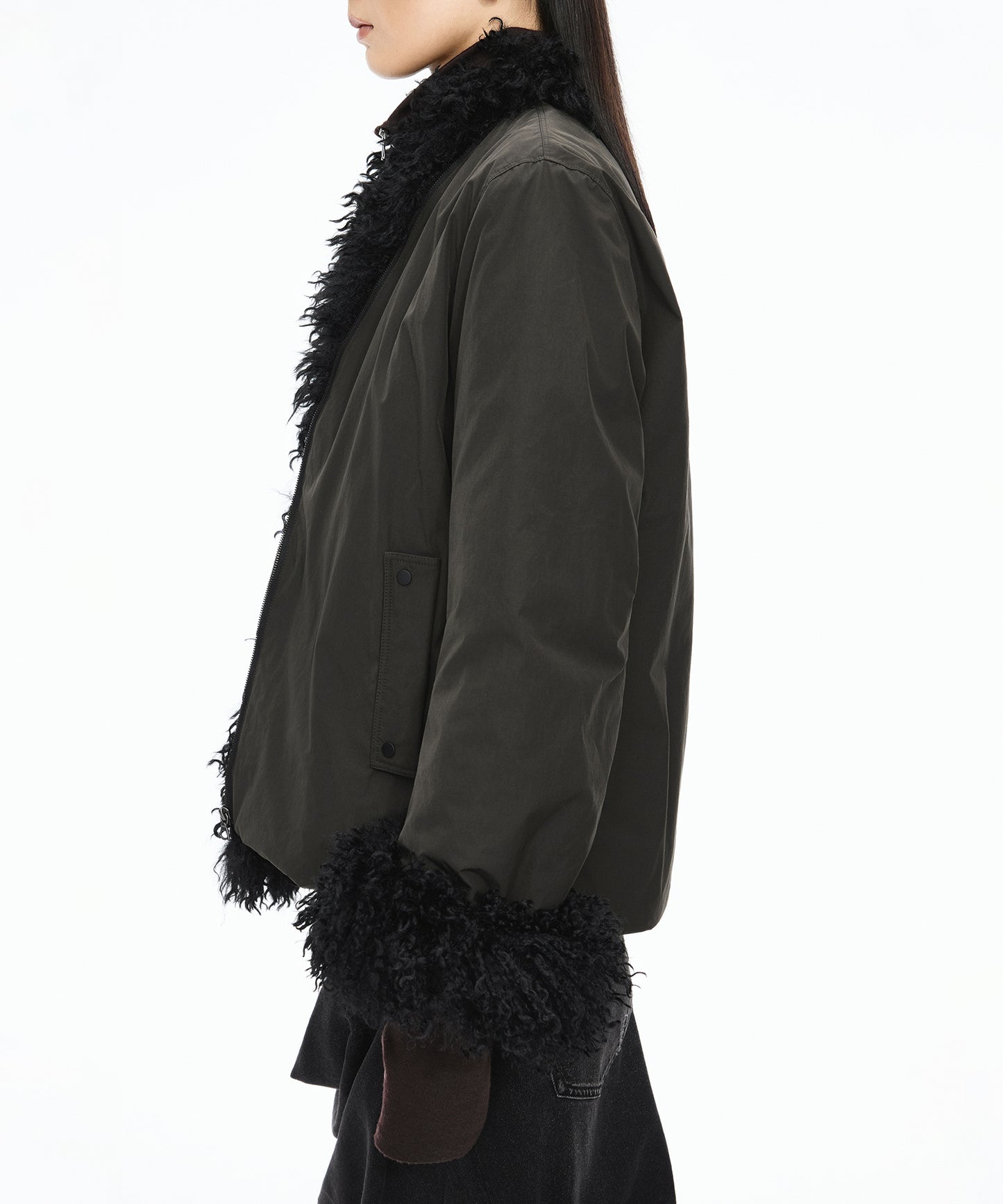 Fur-trimmed Down Jacket