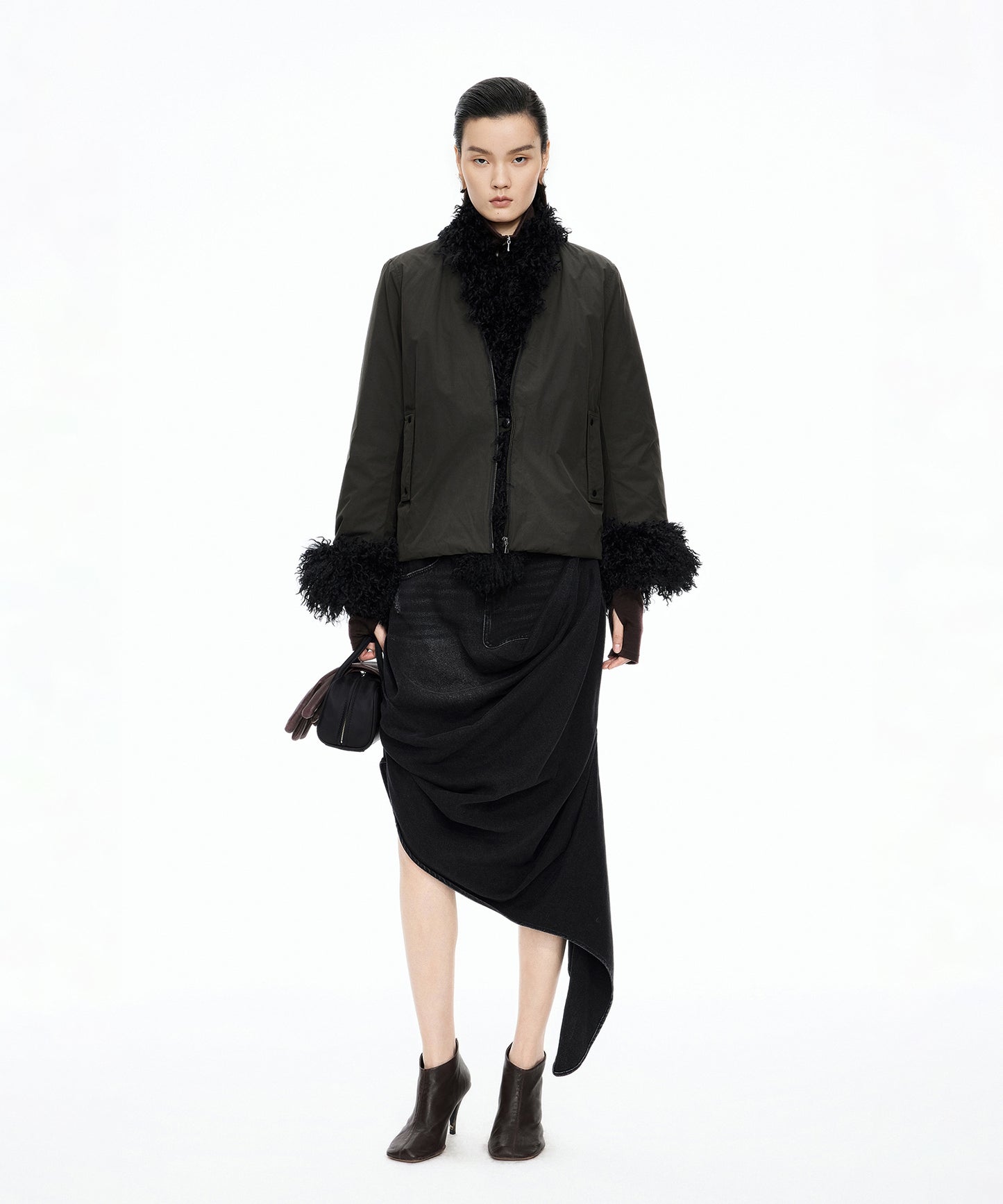 Fur-trimmed Down Jacket