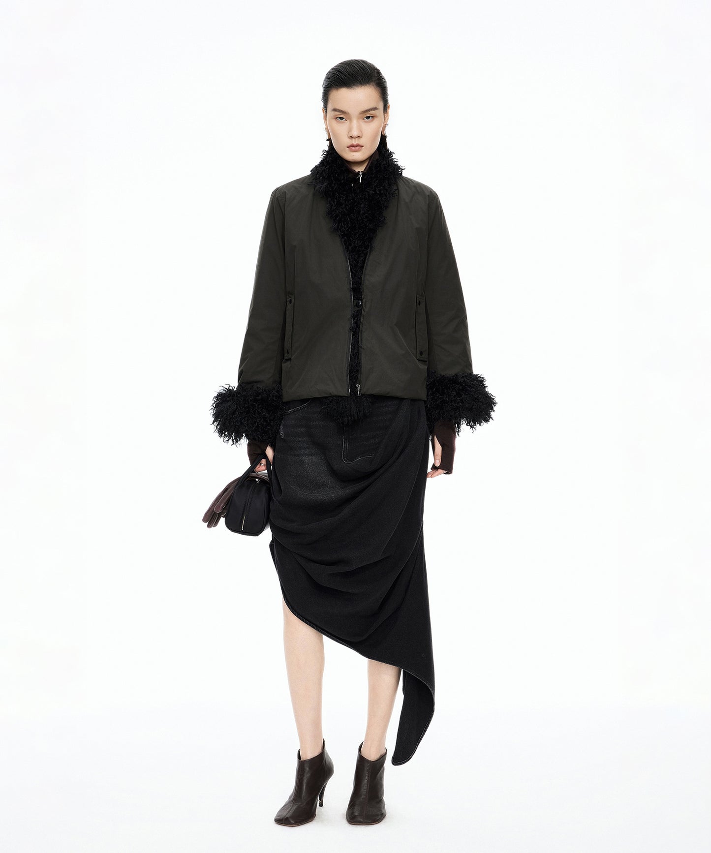 Fur-trimmed Down Jacket