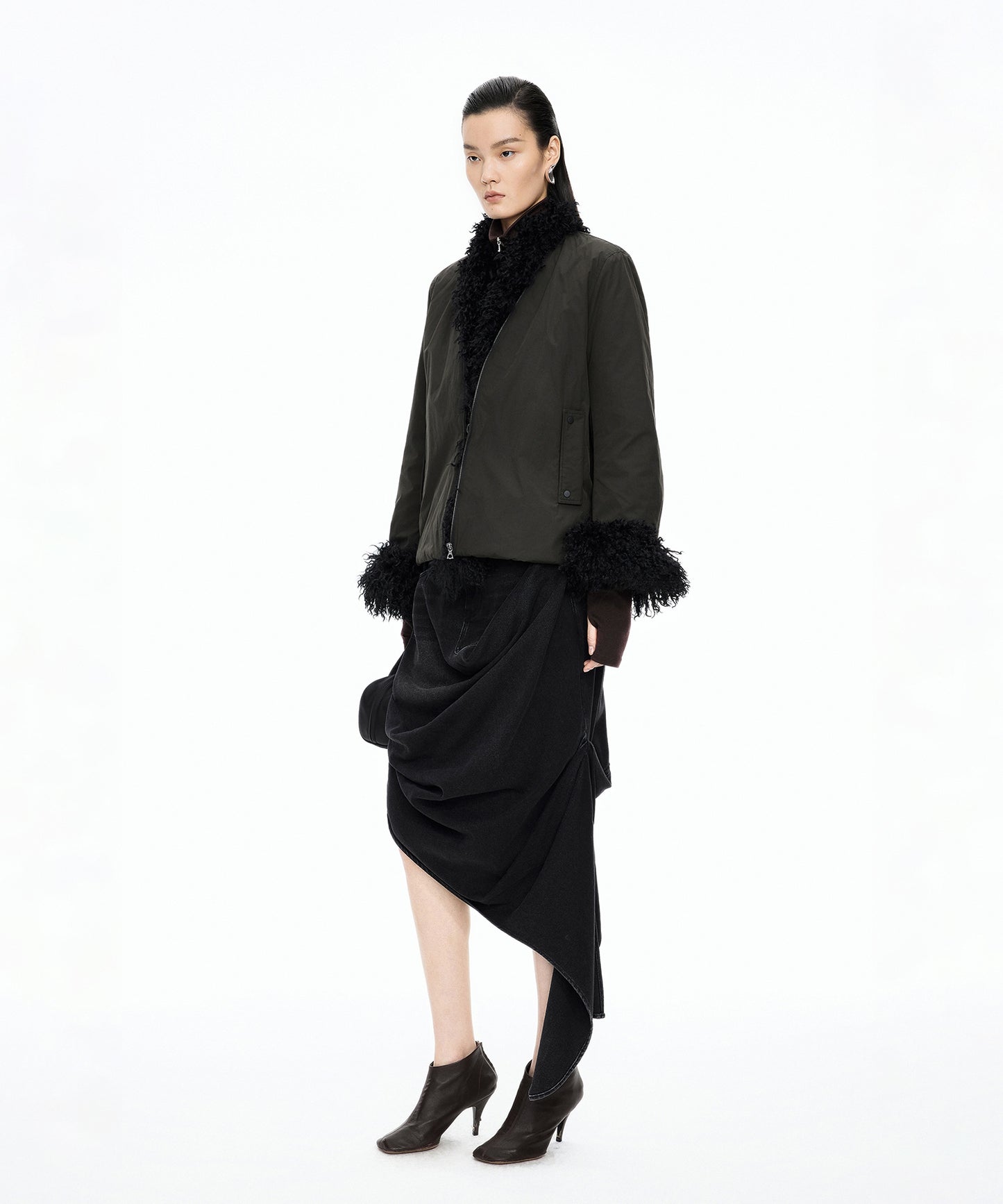 Fur-trimmed Down Jacket