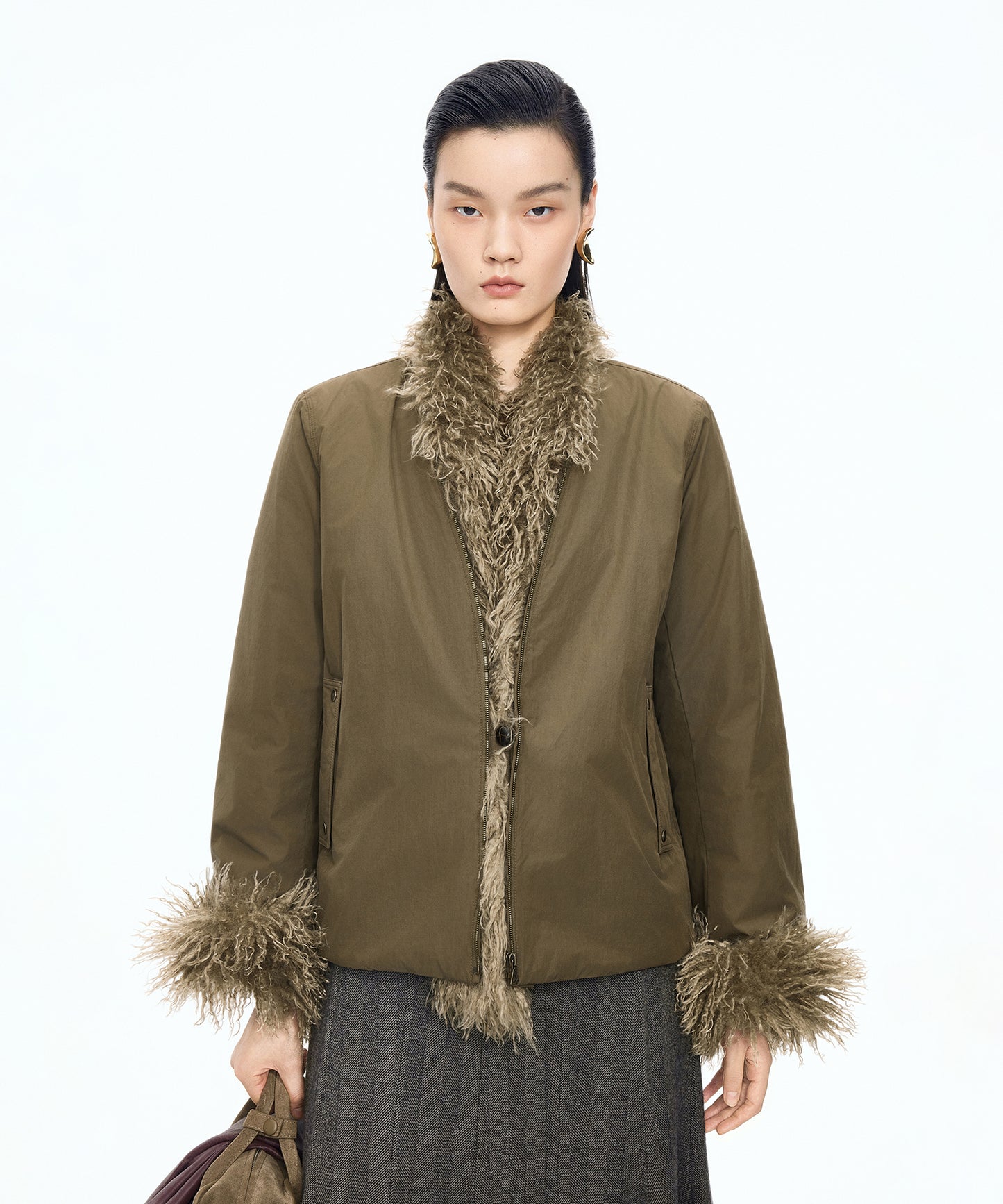 Fur-trimmed Down Jacket