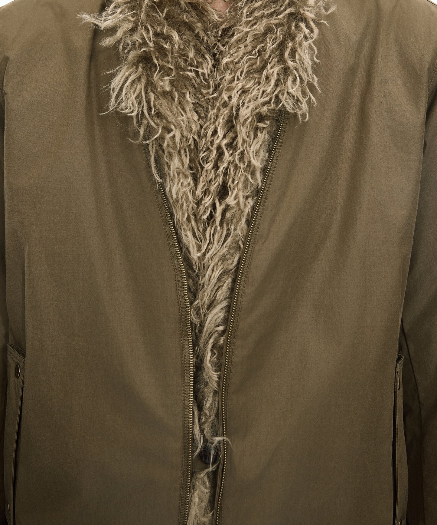 Fur-trimmed Down Jacket