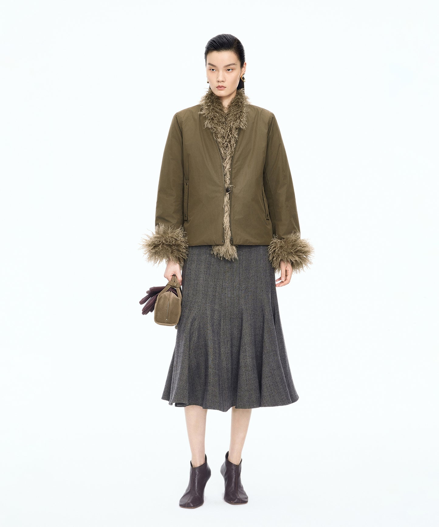 Fur-trimmed Down Jacket