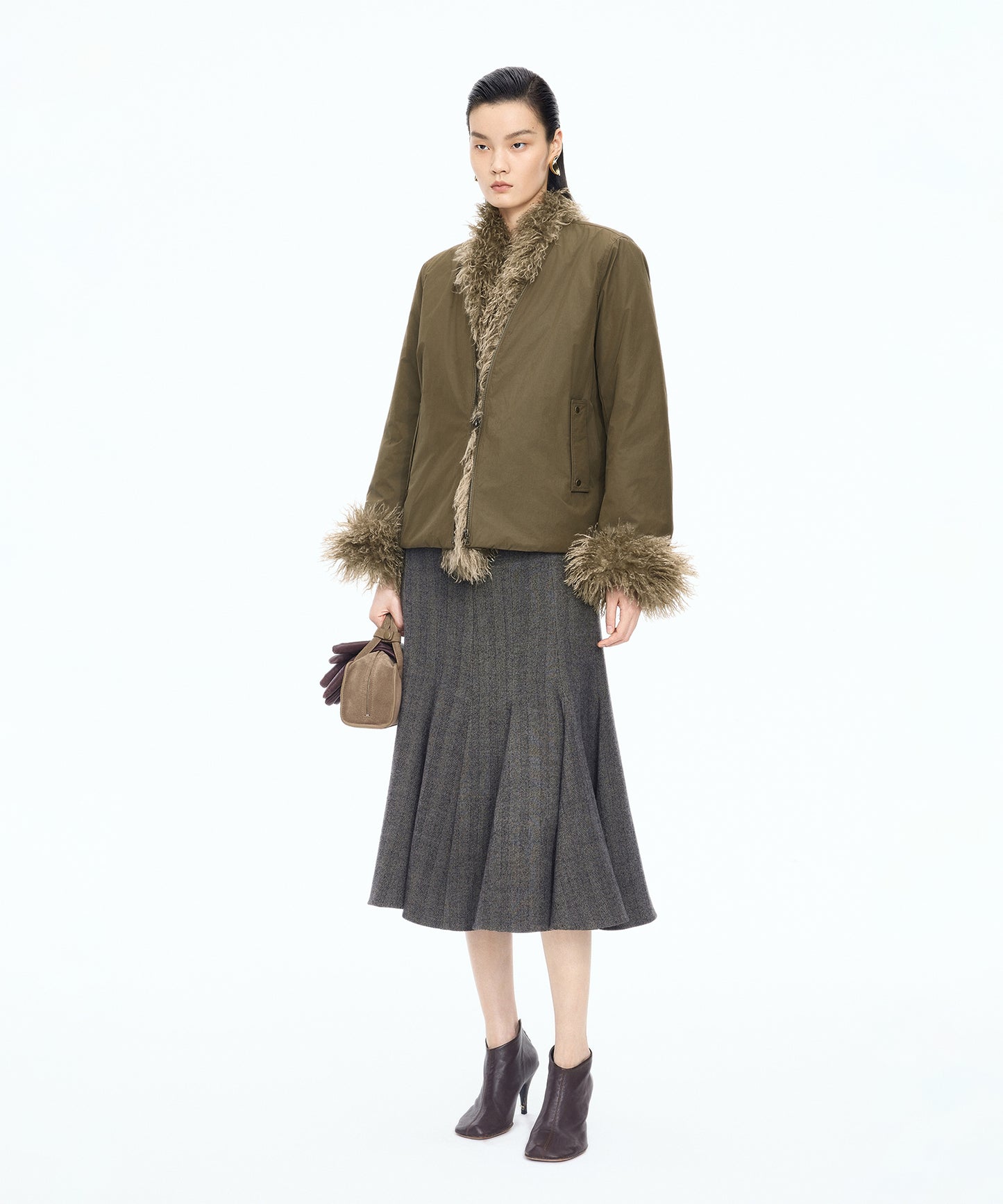 Fur-trimmed Down Jacket