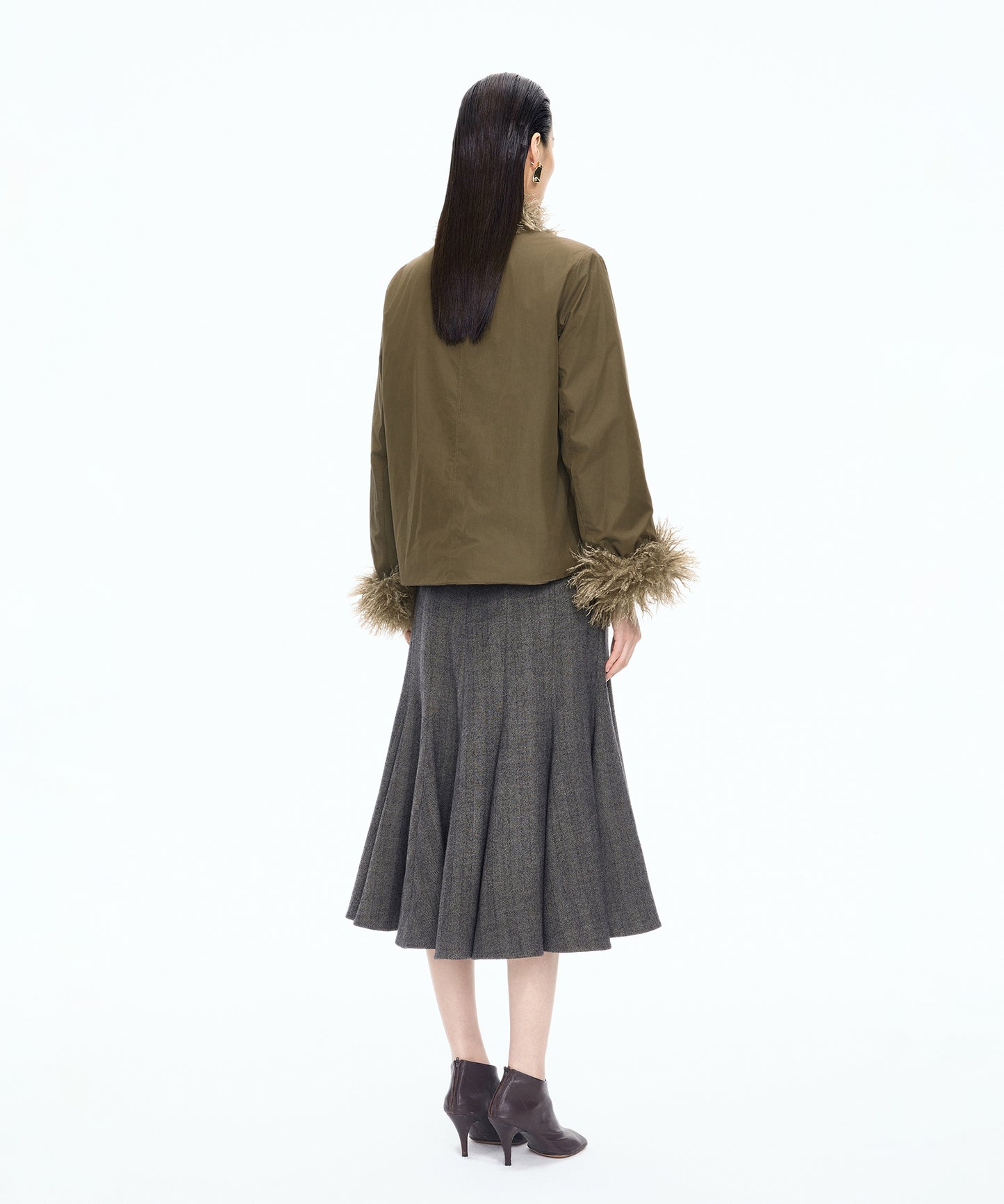 Fur-trimmed Down Jacket