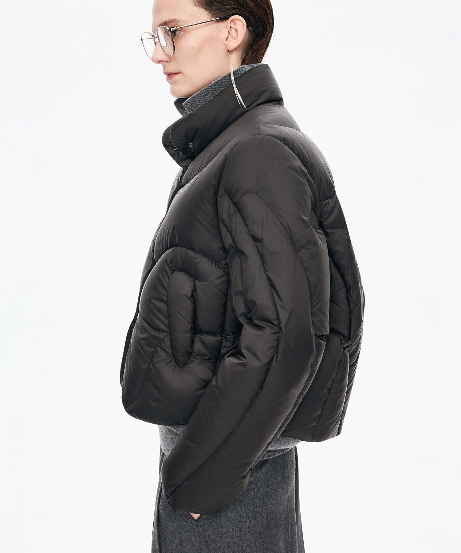 Curved Quilted Down Jacket – JNBY ONLINE STORE