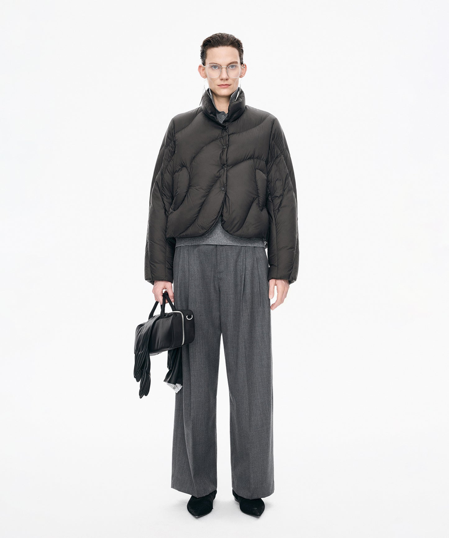 Curved Quilted Down Jacket