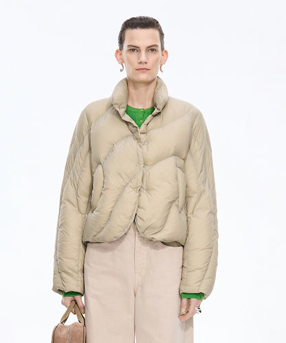Curved Quilted Down Jacket