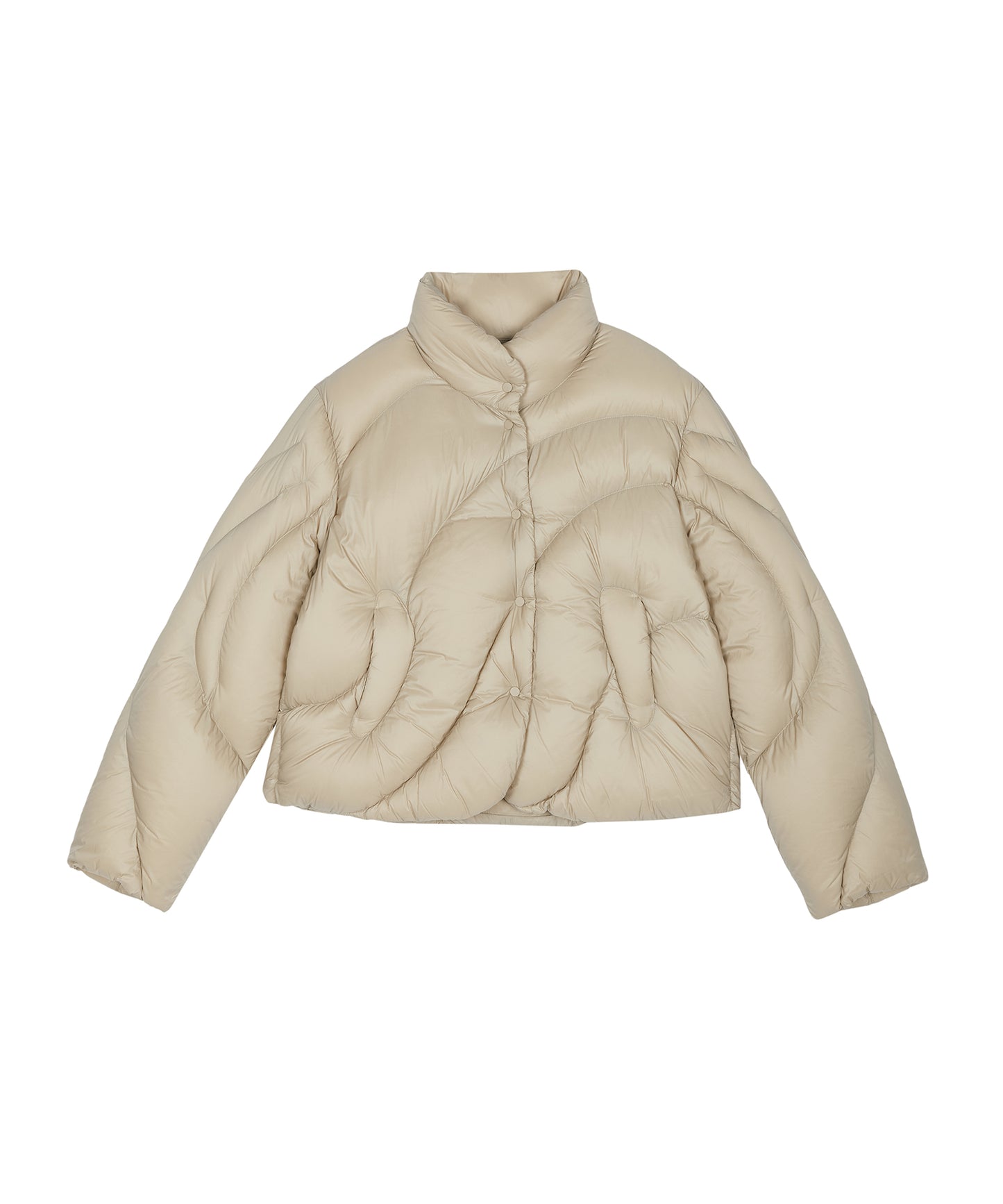 Curved Quilted Down Jacket