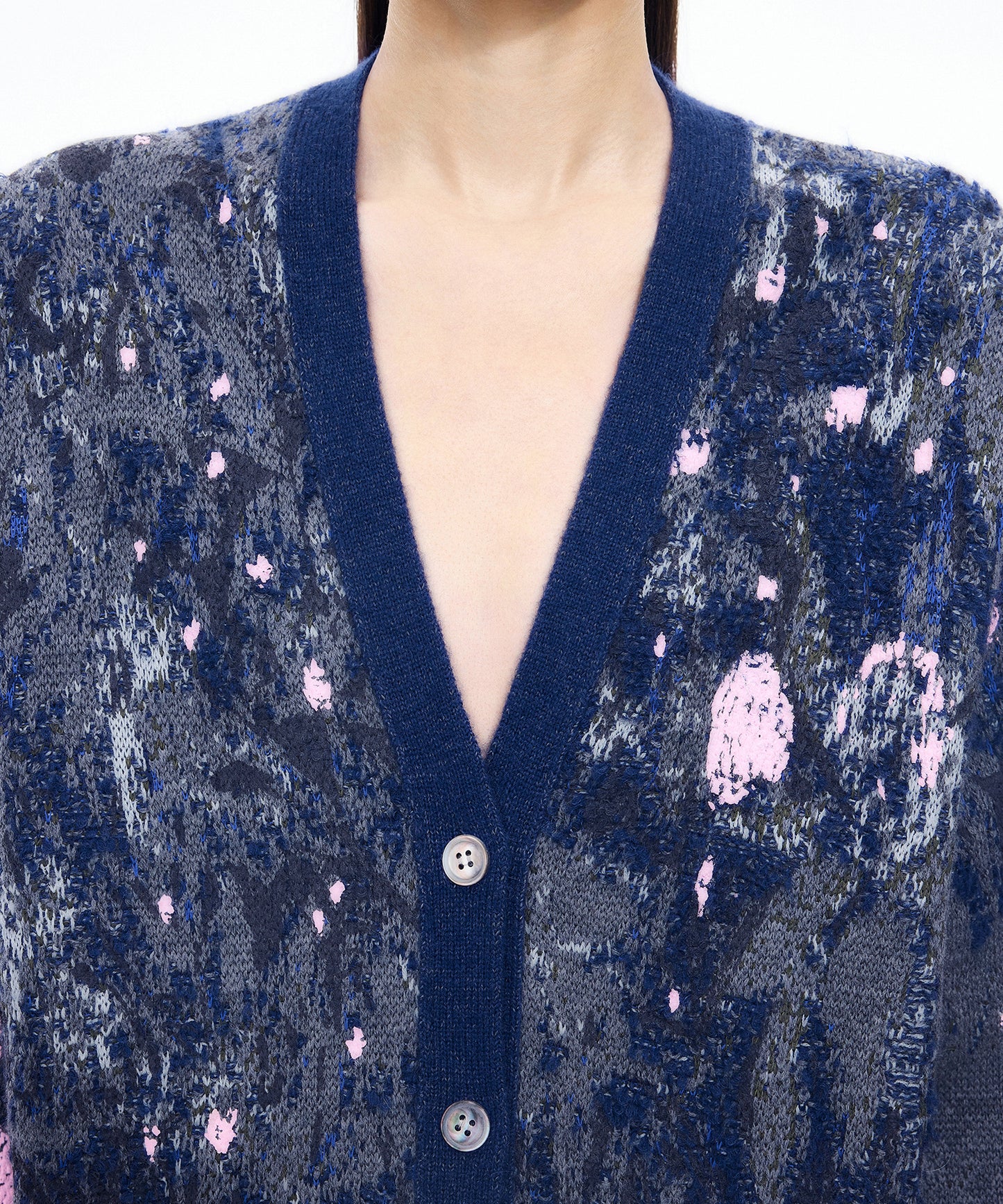 3D Jacquard Knit Cardigan