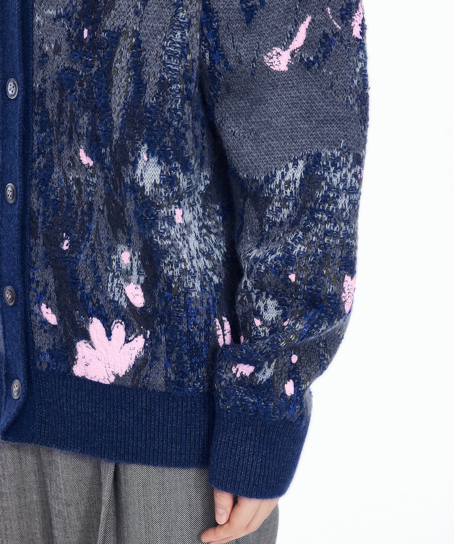3D Jacquard Knit Cardigan