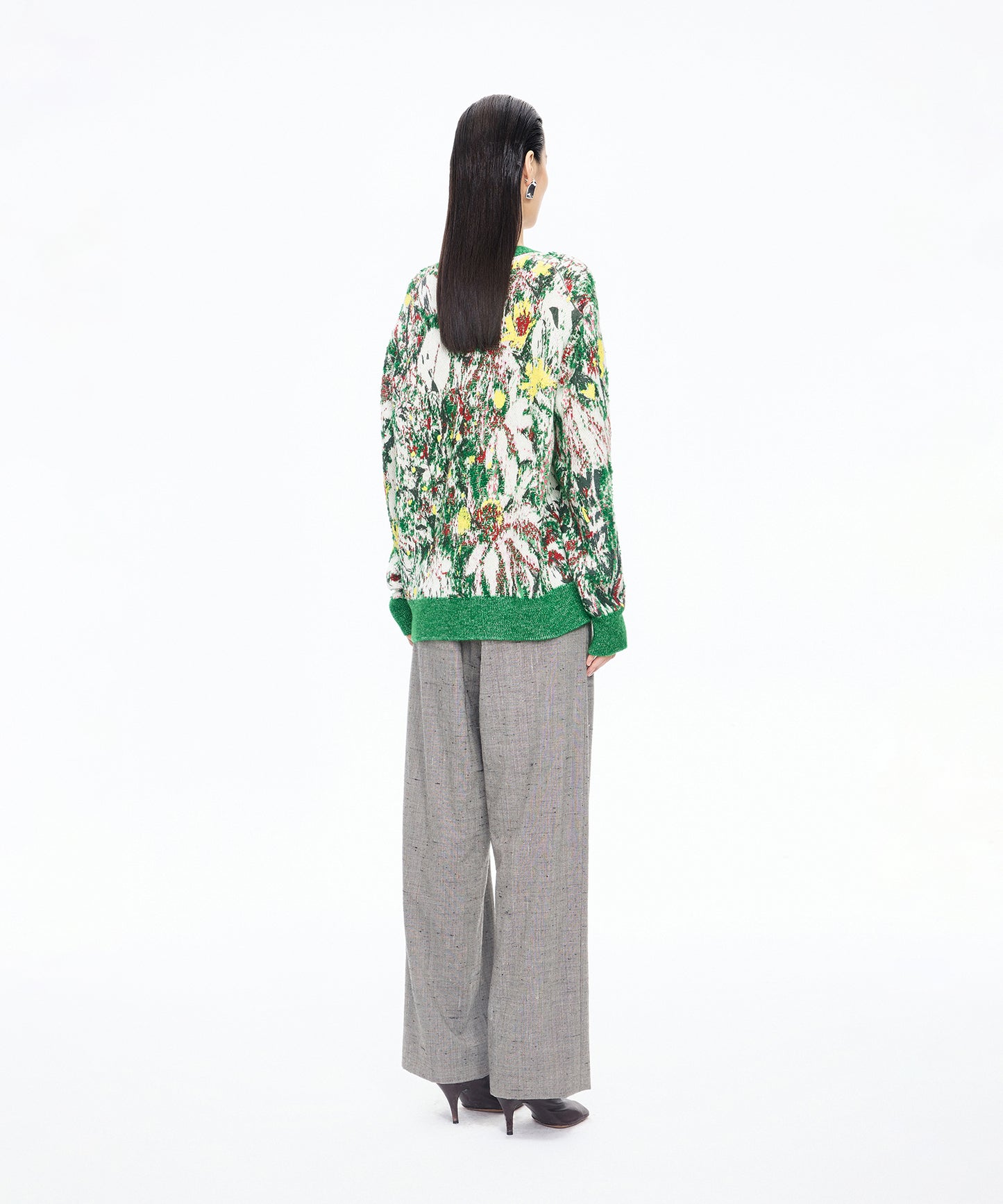 3D Jacquard Knit Cardigan