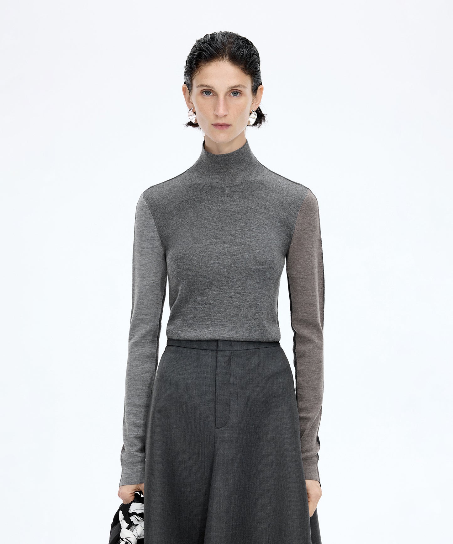 Playful Contrast Knit Sweater