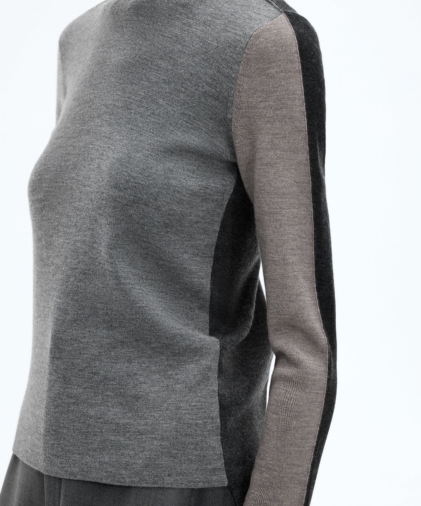 Playful Contrast Knit Sweater