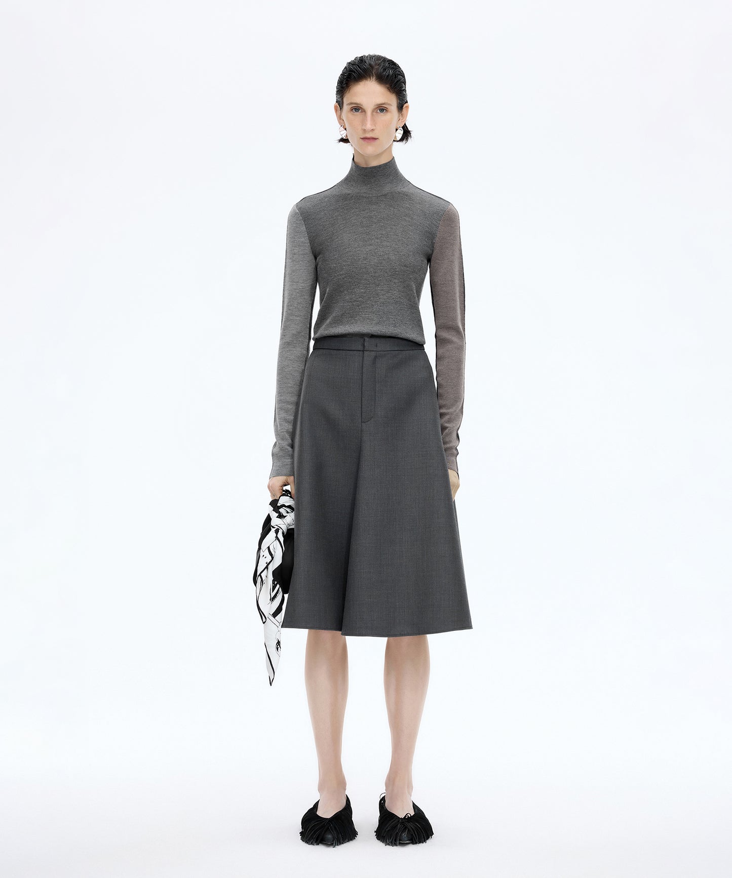 Playful Contrast Knit Sweater