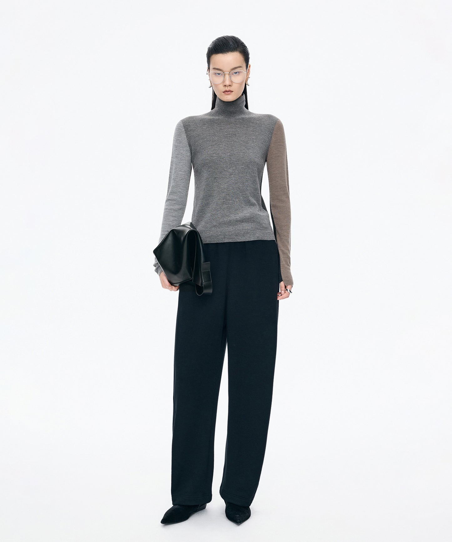 Playful Contrast Knit Sweater