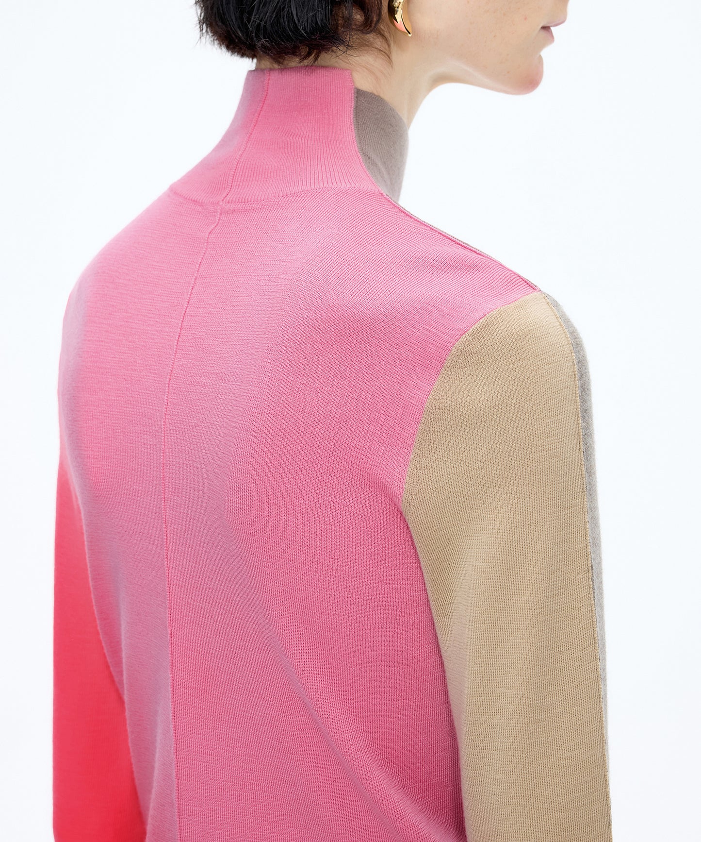 Playful Contrast Knit Sweater