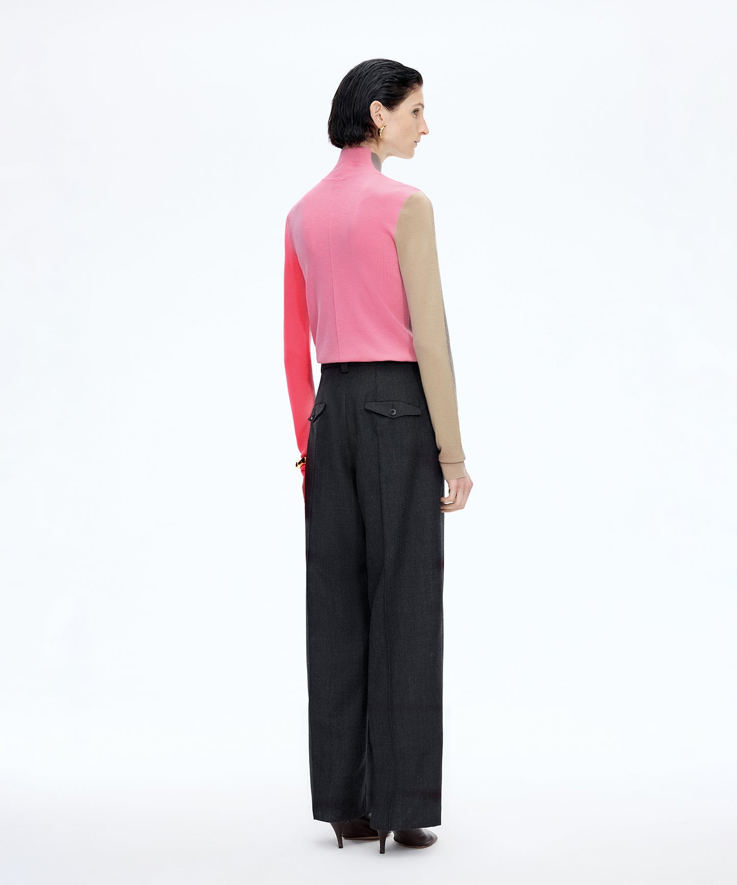 Playful Contrast Knit Sweater