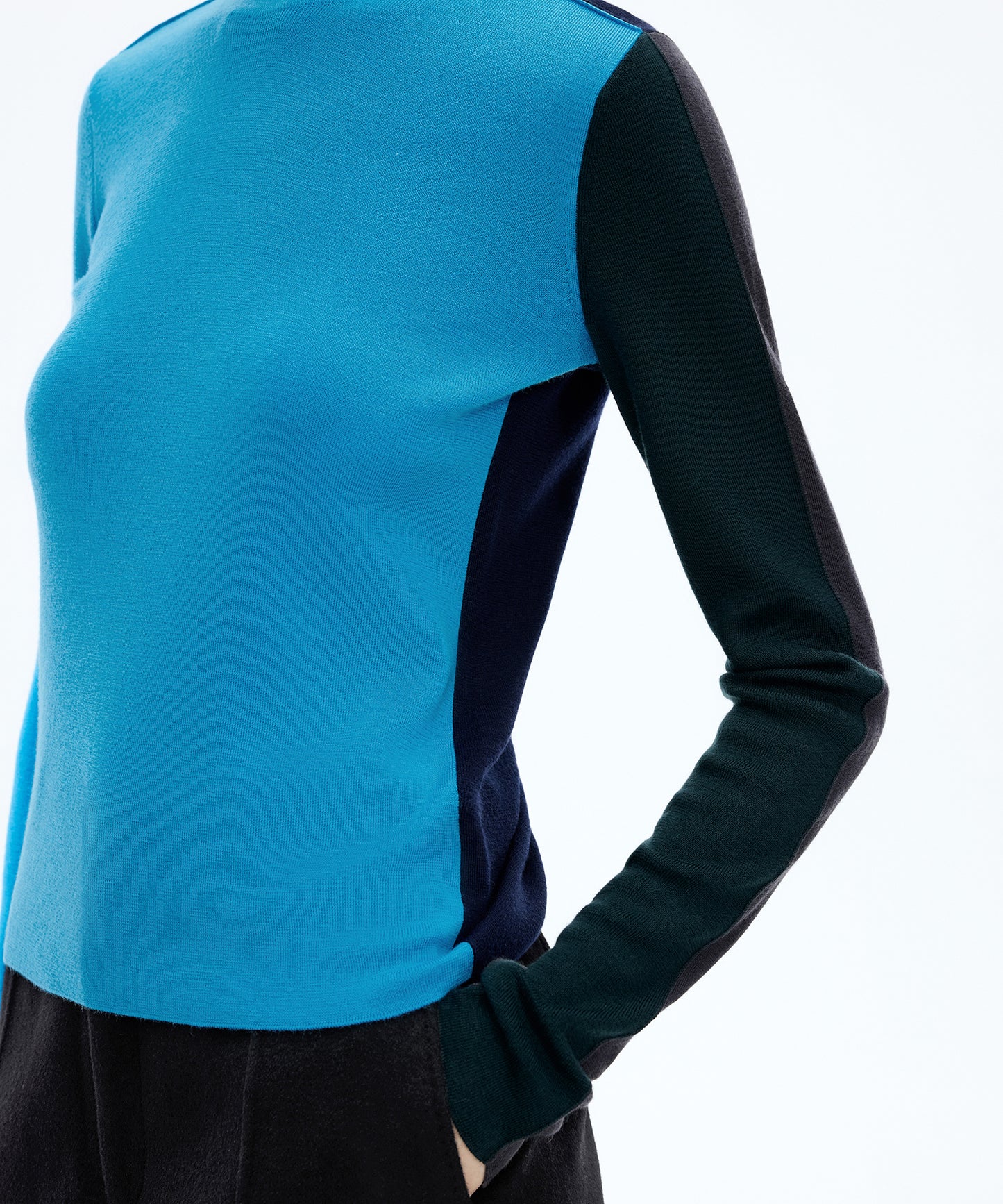 Playful Contrast Knit Sweater