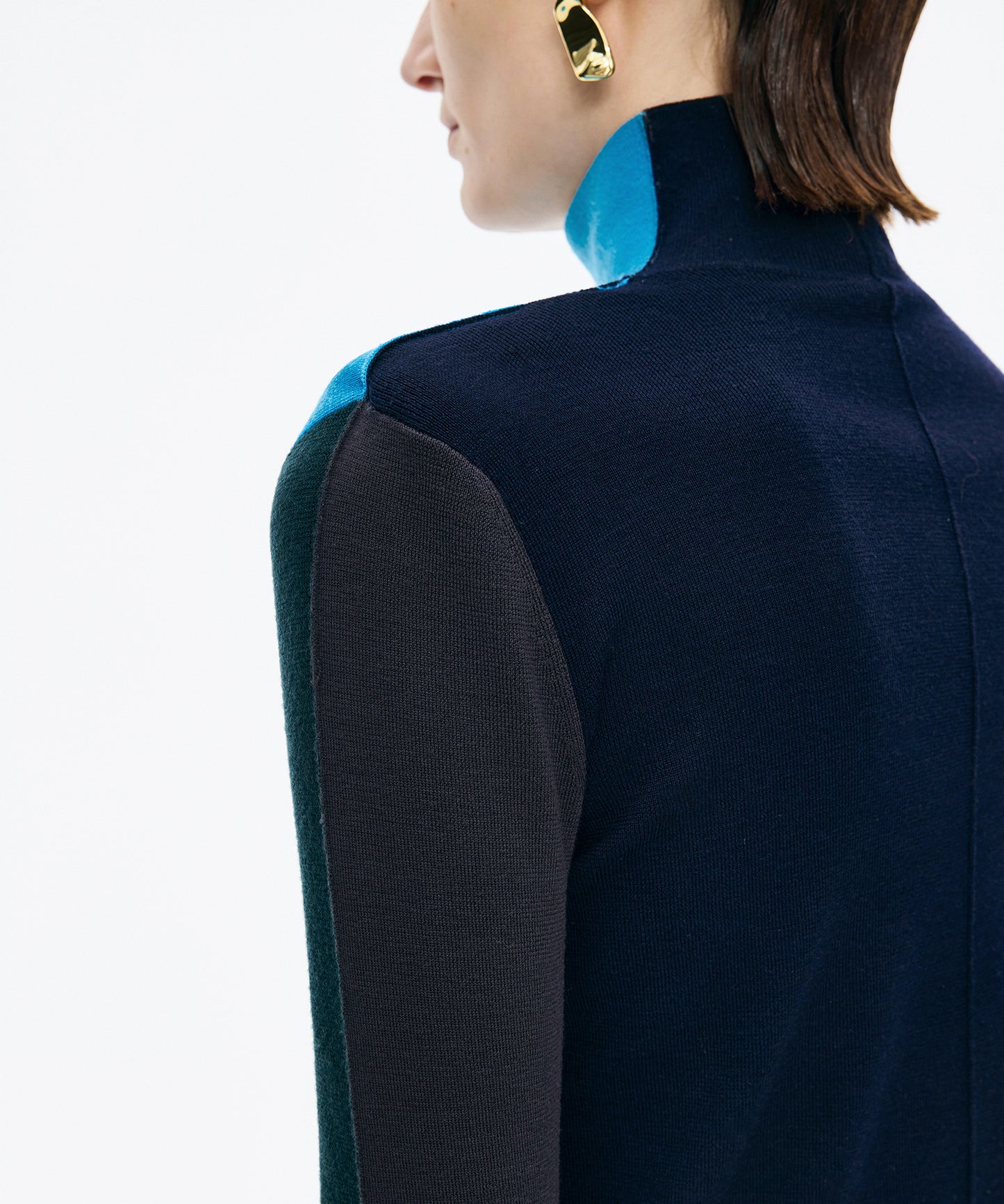 Playful Contrast Knit Sweater