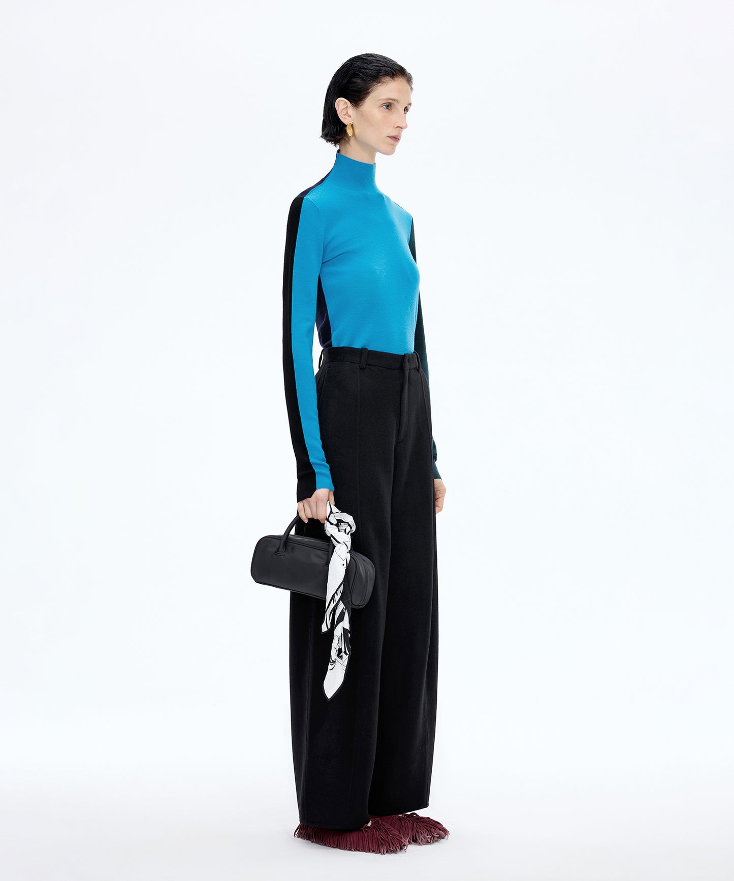 Playful Contrast Knit Sweater